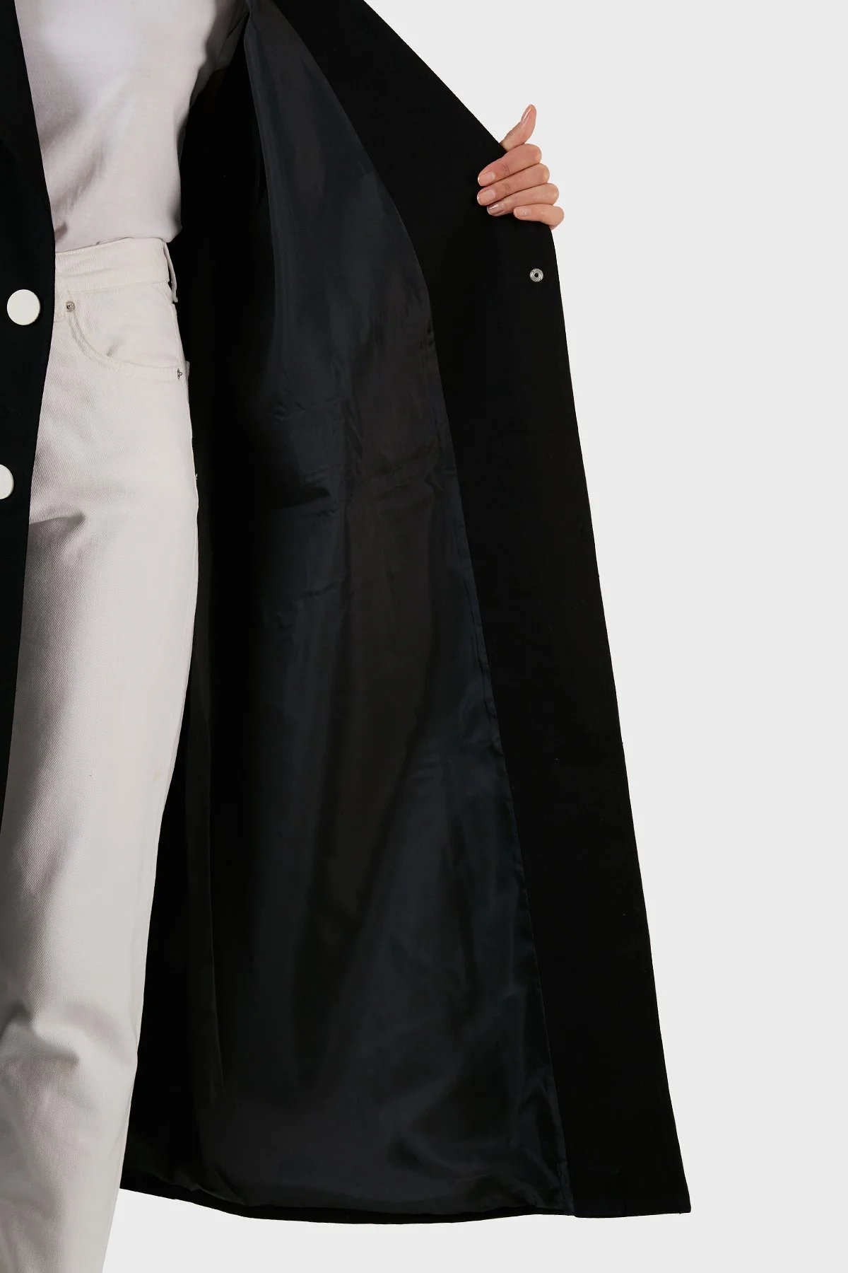 Armani Exchange Regular Fit Kemerli Cepli Pamuklu Bayan Trençkot 6LYL24 YN7EZ 1200 SİYAH - 6