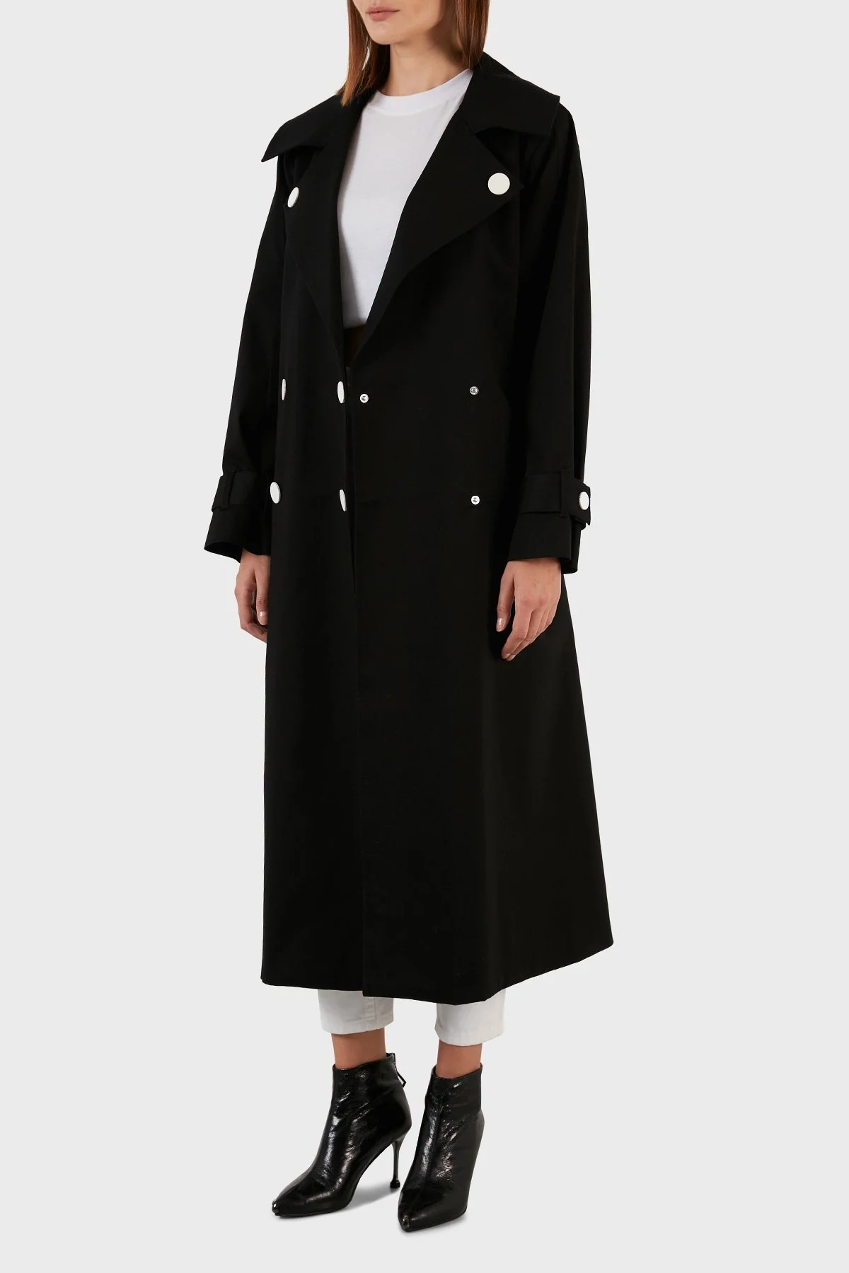 Armani Exchange Regular Fit Kemerli Cepli Pamuklu Bayan Trençkot 6LYL24 YN7EZ 1200 SİYAH - 7