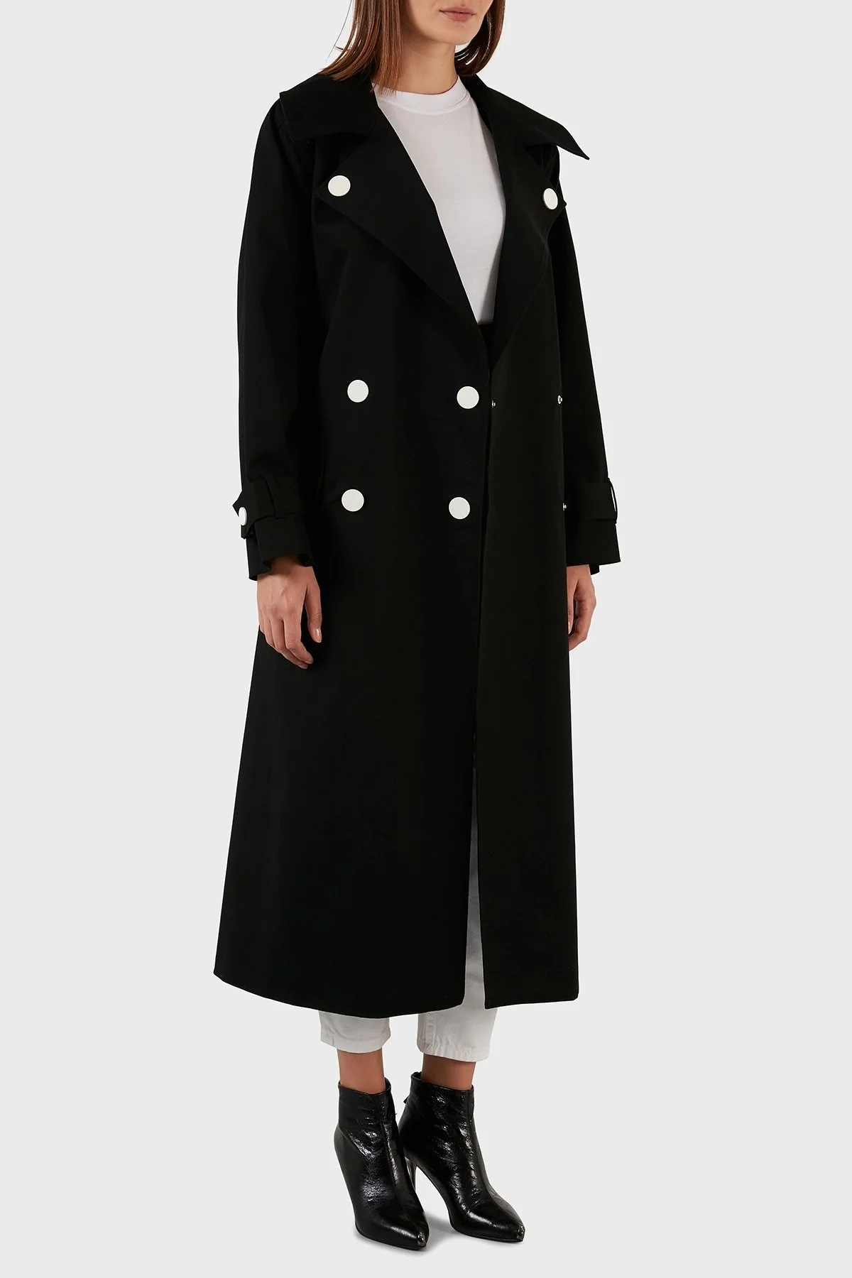 Armani Exchange Regular Fit Kemerli Cepli Pamuklu Bayan Trençkot 6LYL24 YN7EZ 1200 SİYAH - 8