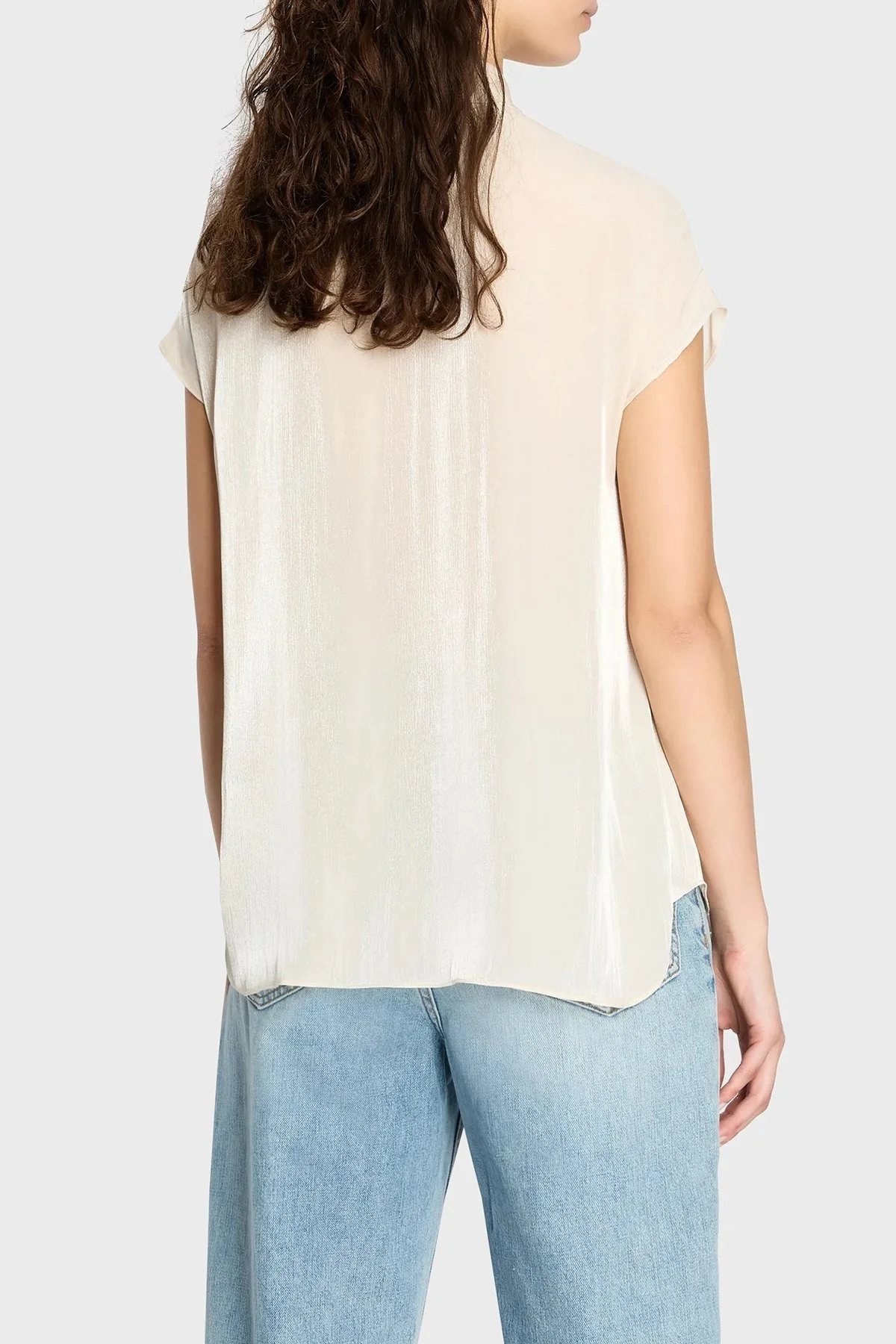 Armani Exchange Regular Fit Kısa Kollu Bayan Gömlek 3DYC19 YNUUZ 1787 BEJ - 3