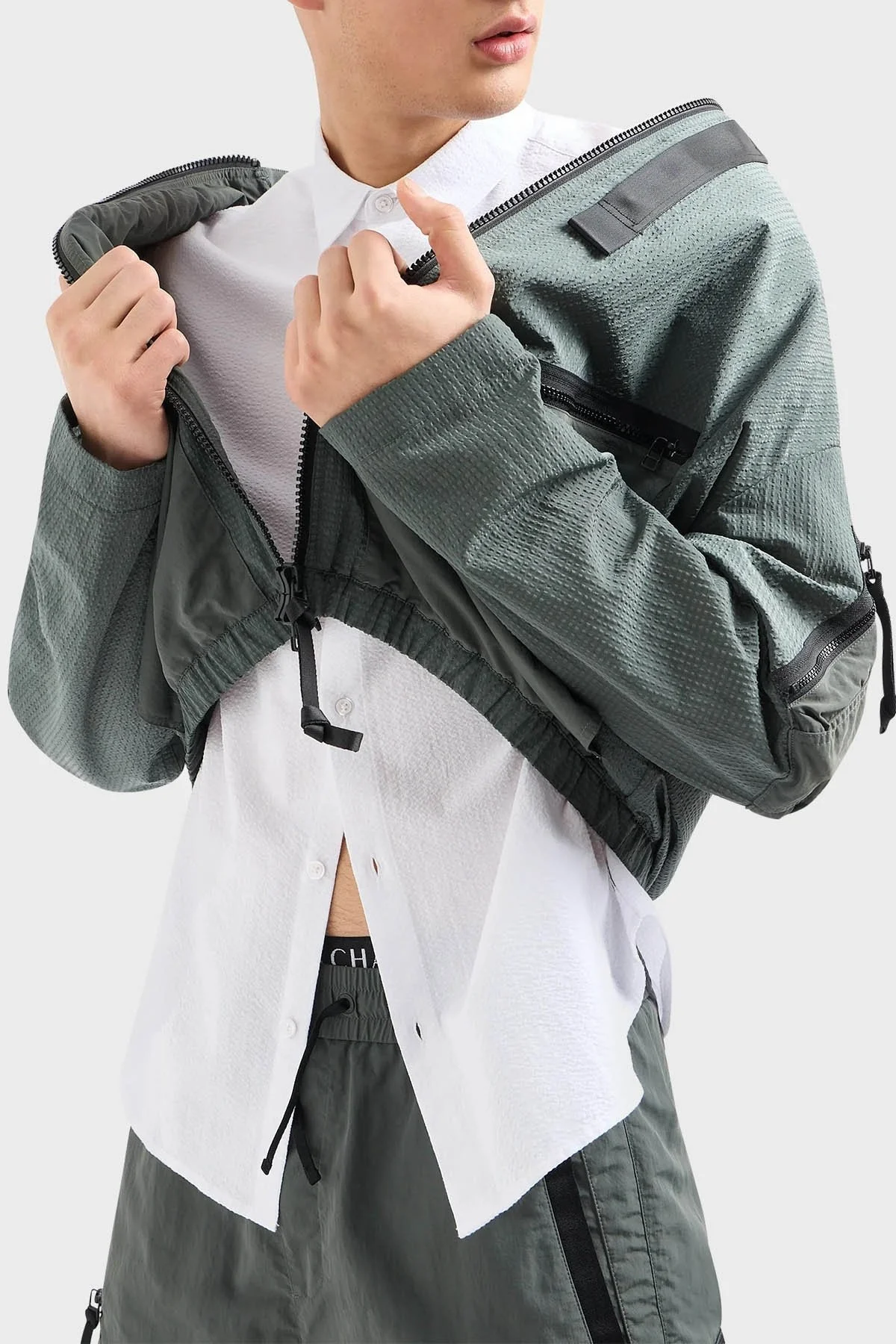 Armani Exchange Regular Fit Kısa Kollu Erkek Gömlek 3DZC28 ZN4KZ 1100 BEYAZ - 8