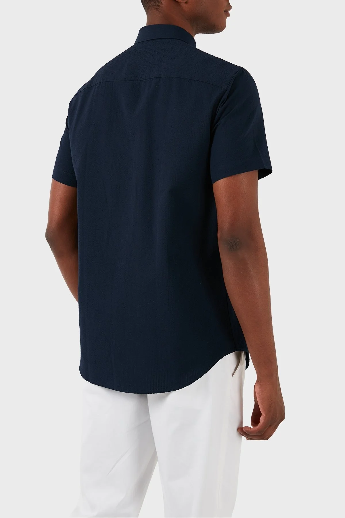 Armani Exchange Regular Fit Kısa Kollu Erkek Gömlek 3DZC28 ZN4KZ 15BA LACİVERT - 2