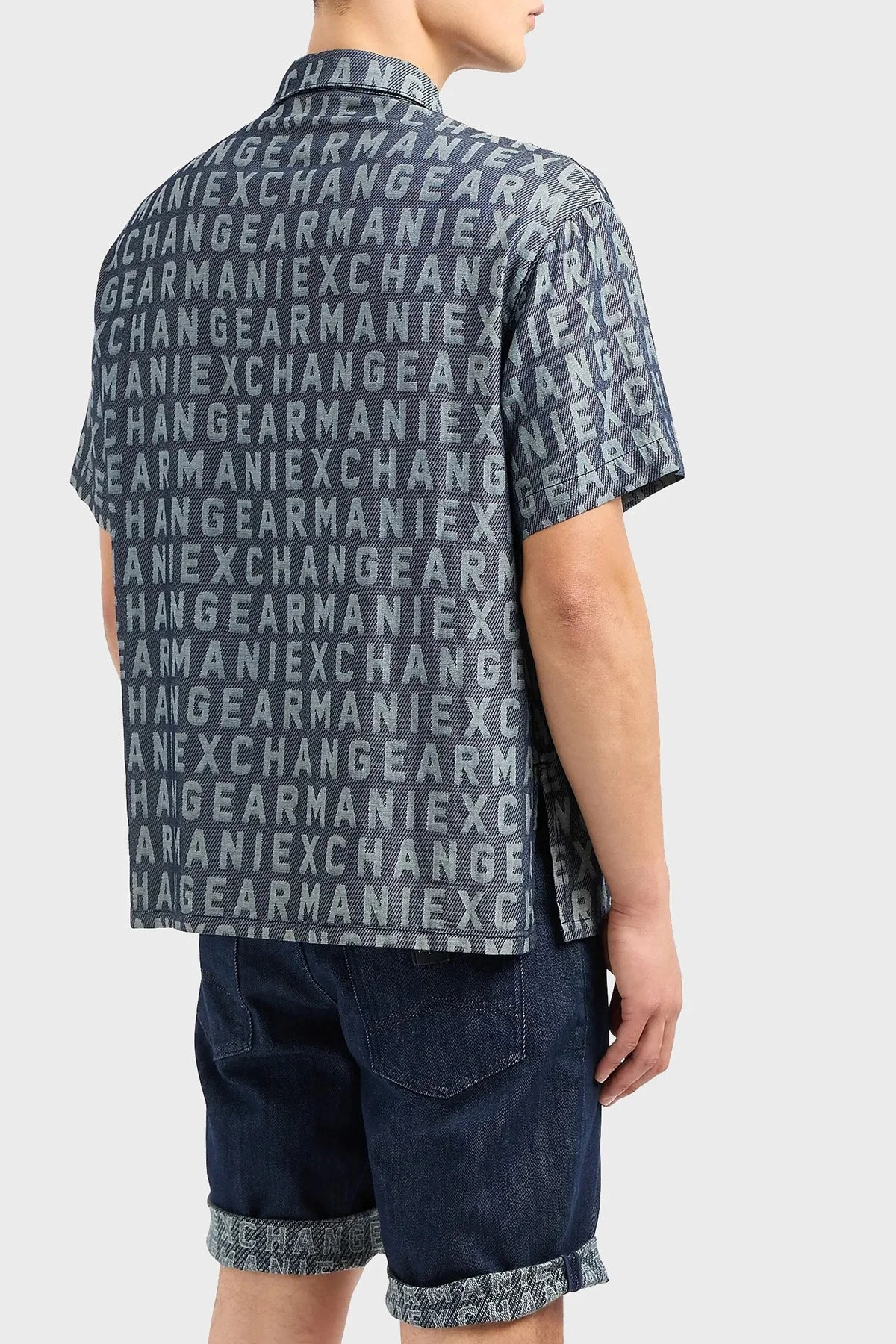 Armani Exchange Regular Fit Kısa Kollu Erkek Gömlek 3DZCD4 Z1WAZ 05HC LACİVERT - 9