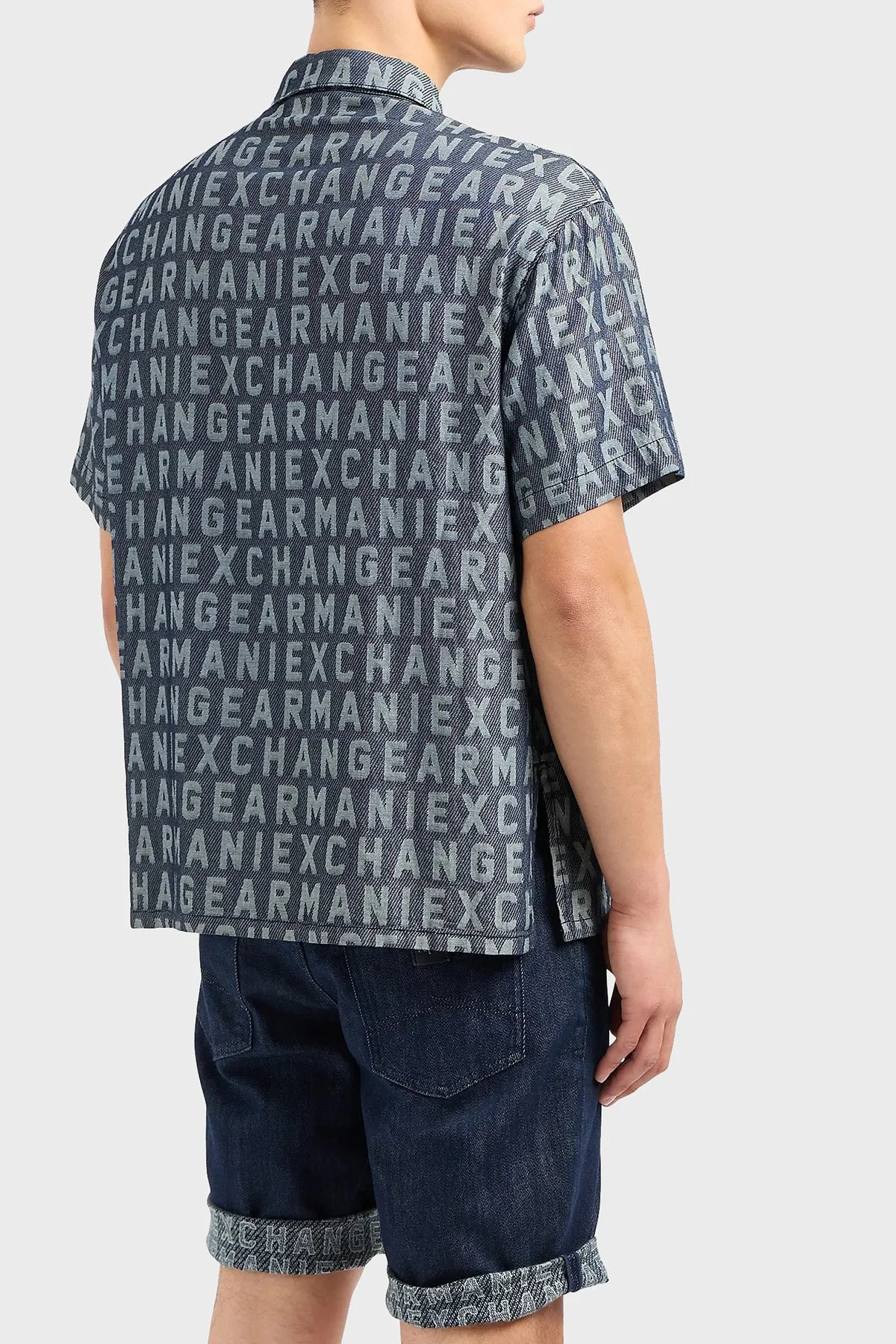 Armani Exchange Regular Fit Kısa Kollu Erkek Gömlek 3DZCD4 Z1WAZ 05HC LACİVERT - 3