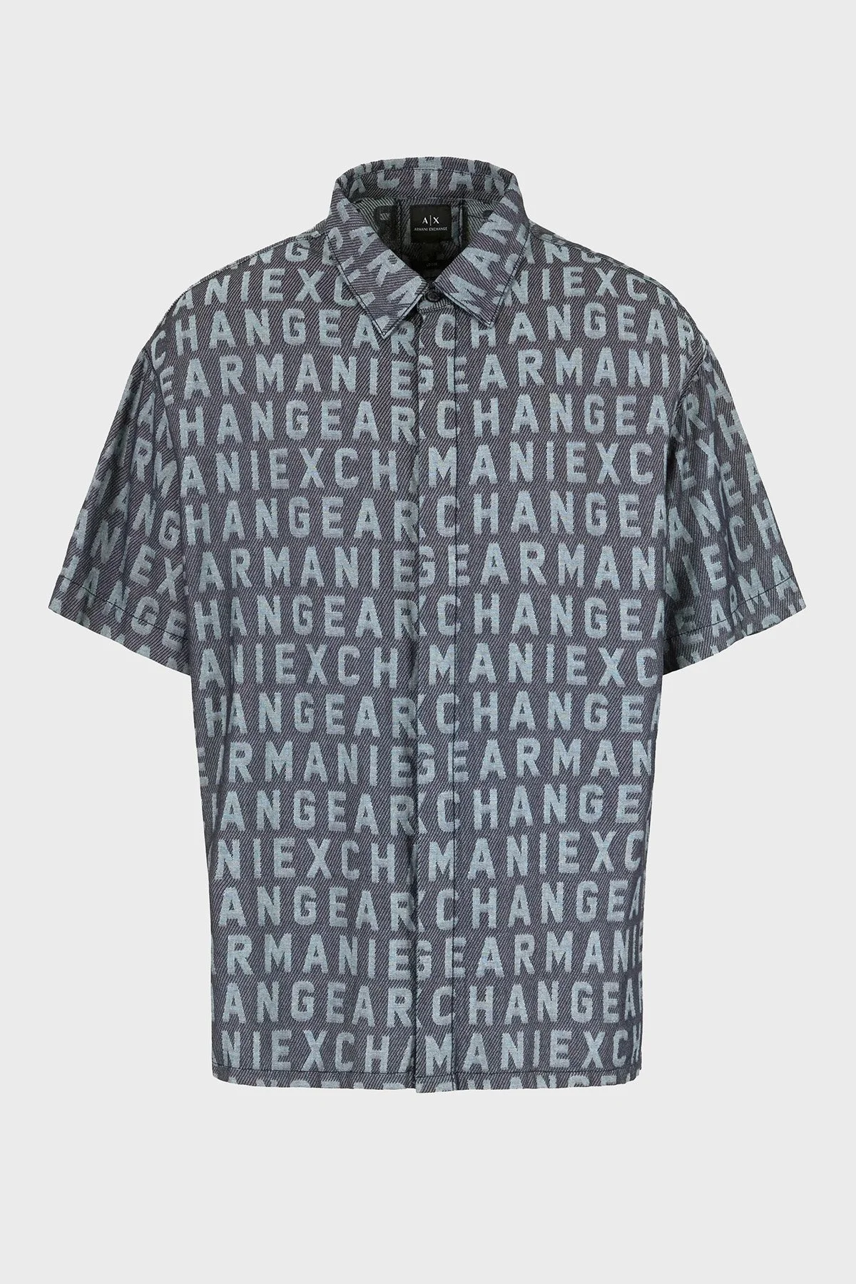 Armani Exchange Regular Fit Kısa Kollu Erkek Gömlek 3DZCD4 Z1WAZ 05HC LACİVERT - 6