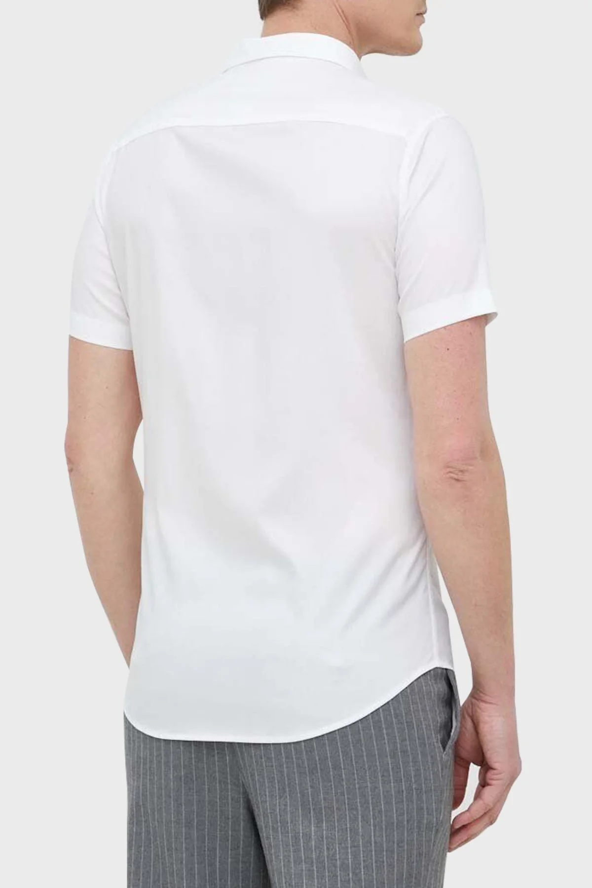 Armani Exchange Regular Fit Kısa Kollu Erkek Gömlek 8NZC51 ZNYXZ 1100 BEYAZ - 2