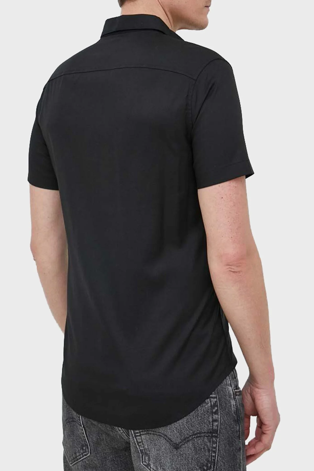 Armani Exchange Regular Fit Kısa Kollu Erkek Gömlek 8NZC51 ZNYXZ 1200 SİYAH - 5