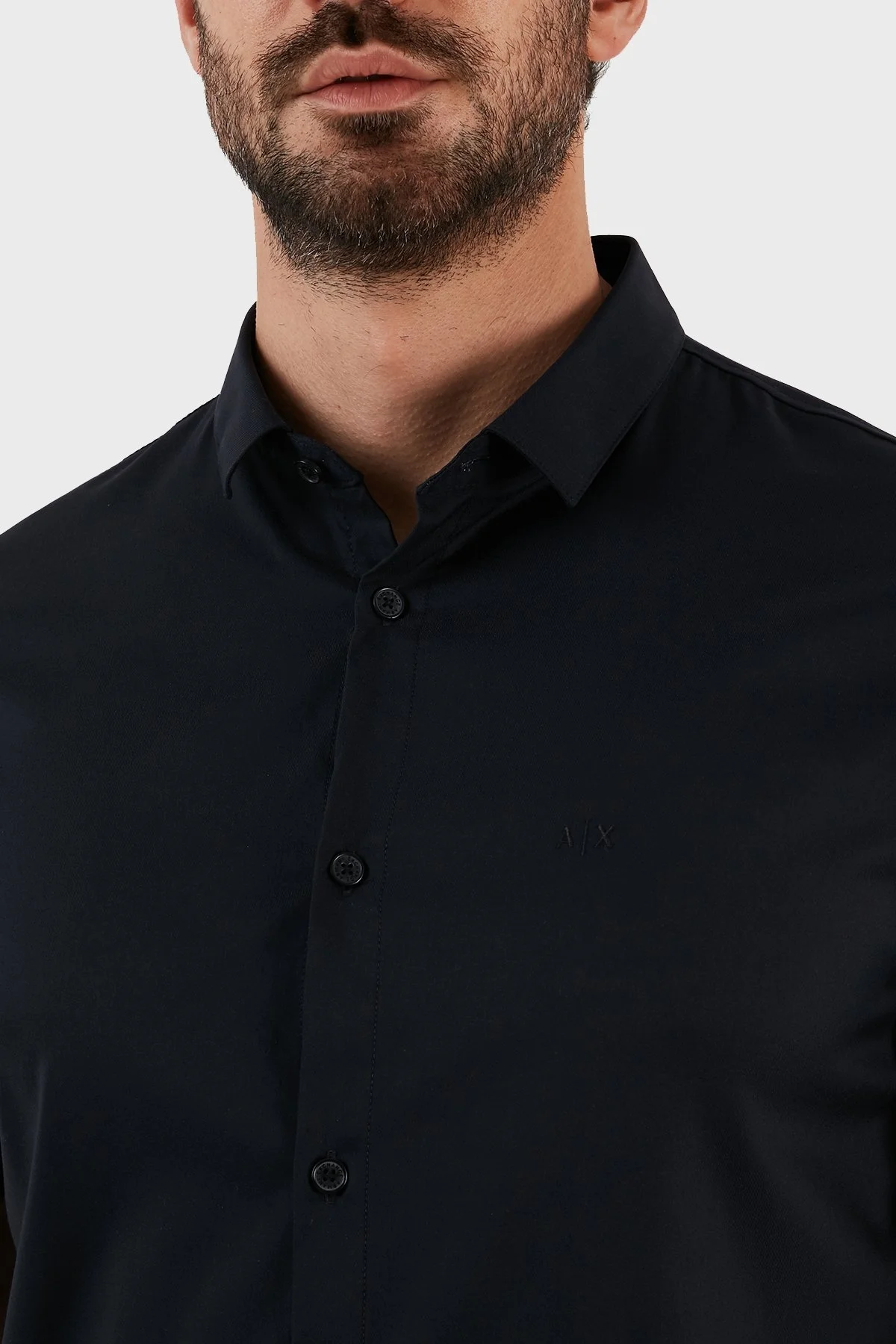 Armani Exchange Regular Fit Kısa Kollu Erkek Gömlek 8NZC51 ZNYXZ 1510 LACİVERT - 4