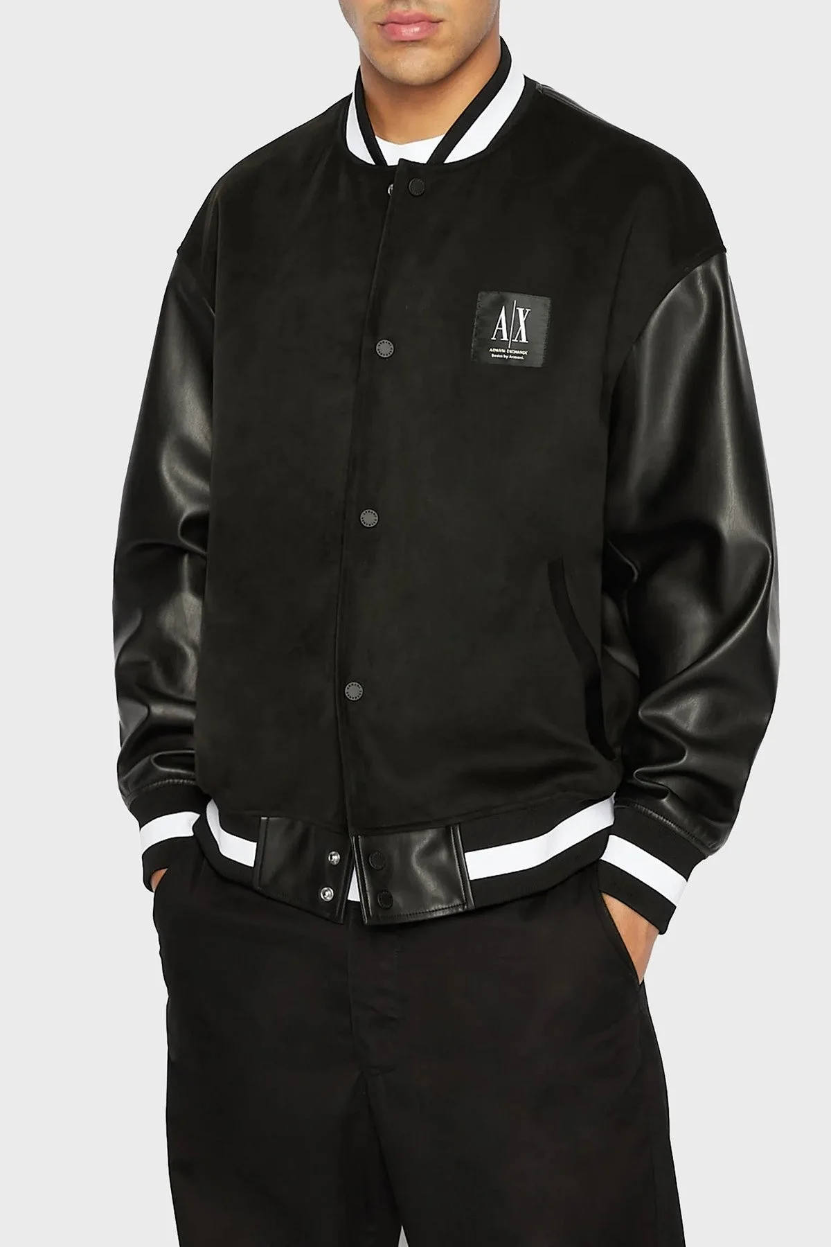 Armani Exchange Regular Fit Kolej Yaka Bomber Erkek Ceket 3RZB11 ZE1CZ 1200 SİYAH - 1