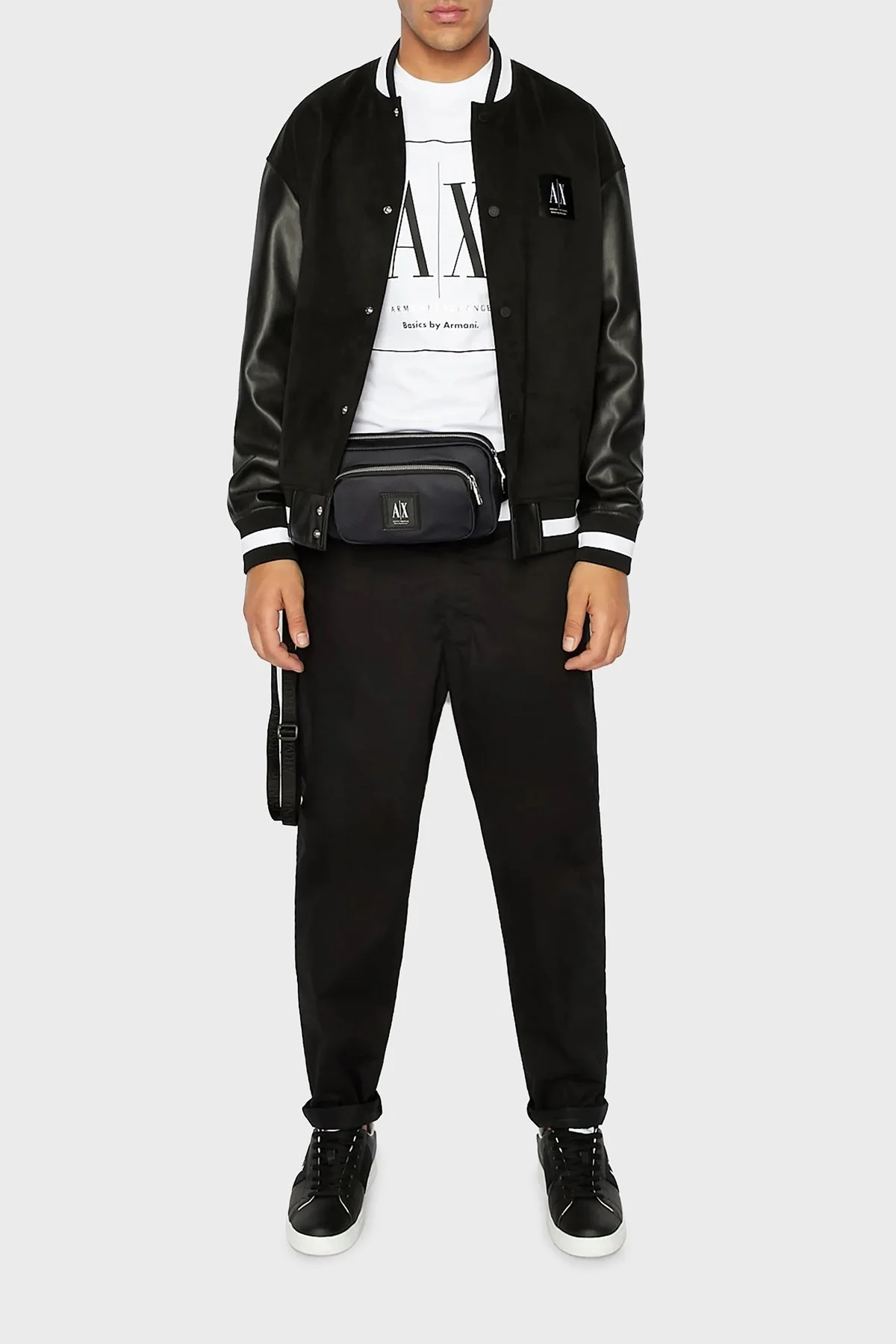 Armani Exchange Regular Fit Kolej Yaka Bomber Erkek Ceket 3RZB11 ZE1CZ 1200 SİYAH - 3