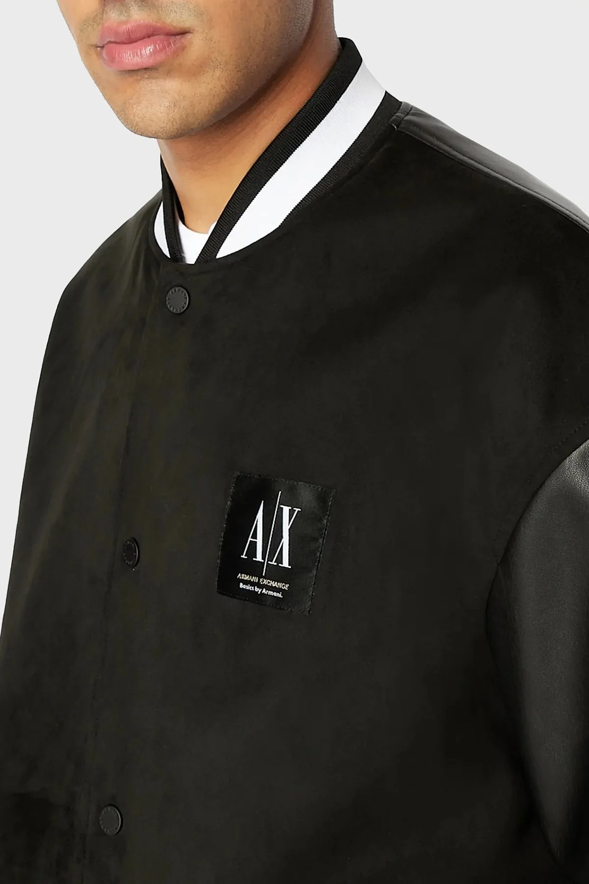 Armani Exchange Regular Fit Kolej Yaka Bomber Erkek Ceket 3RZB11 ZE1CZ 1200 SİYAH - 4