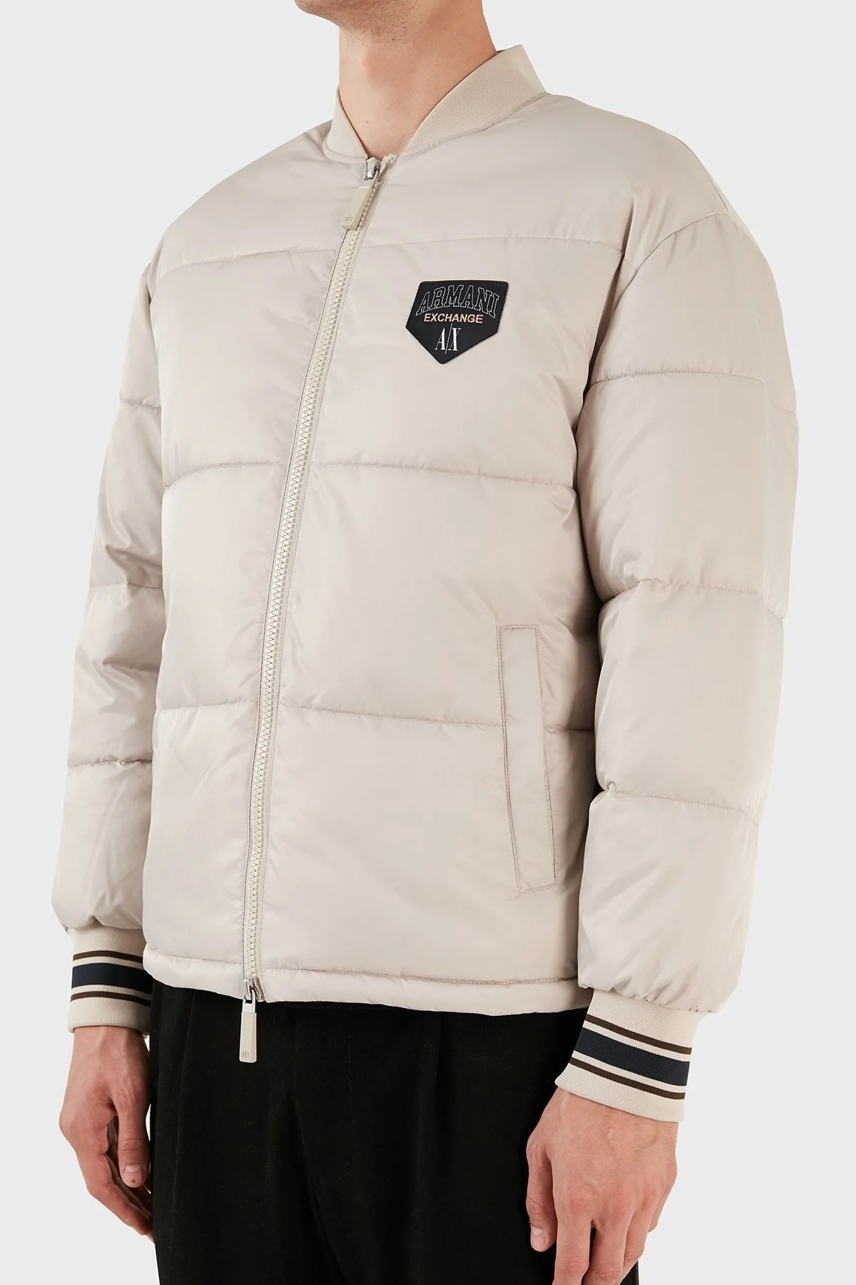 Armani Exchange Regular Fit Kolej Yaka Bomber Erkek Mont 6RZB23 ZNJ7Z 1934 BEJ - 3