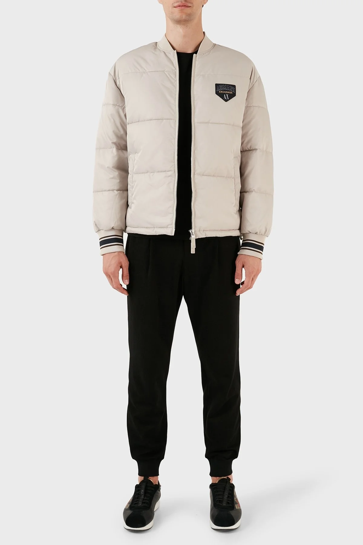 Armani Exchange Regular Fit Kolej Yaka Bomber Erkek Mont 6RZB23 ZNJ7Z 1934 BEJ - 4