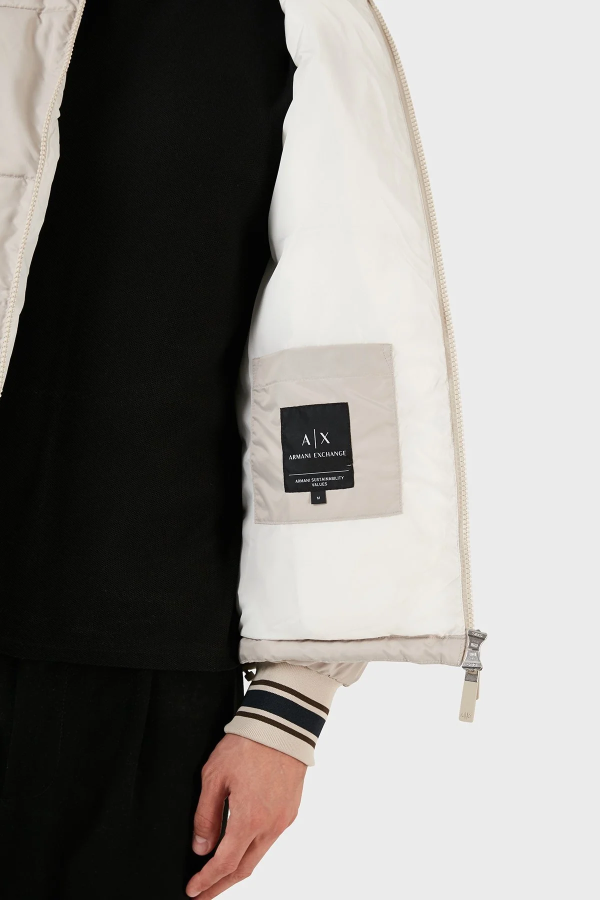 Armani Exchange Regular Fit Kolej Yaka Bomber Erkek Mont 6RZB23 ZNJ7Z 1934 BEJ - 5