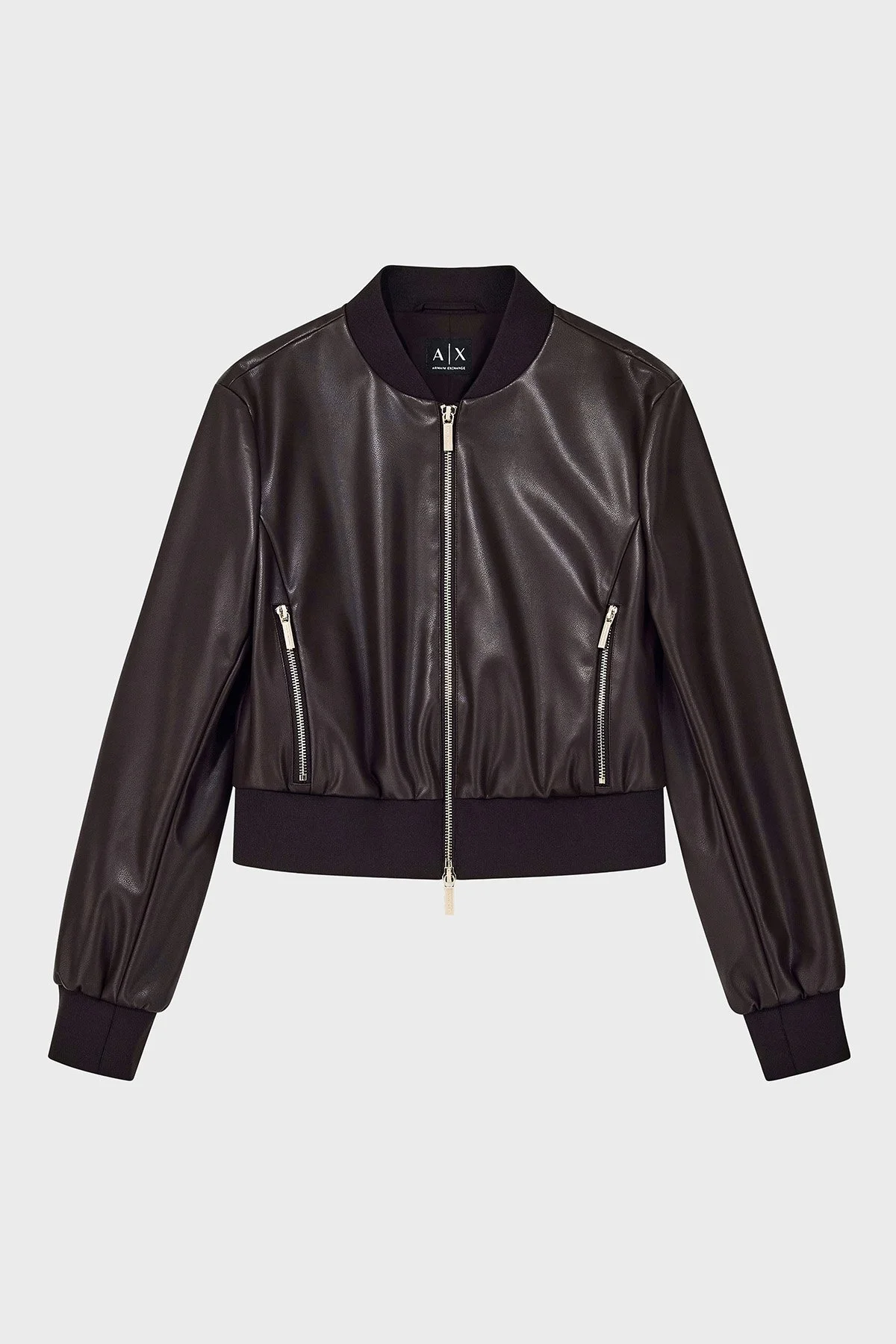 Armani Exchange Regular Fit Kolej Yaka Fermuarlı Kadın Ceket XW003136 AF10203 U6032 Kahve - 6