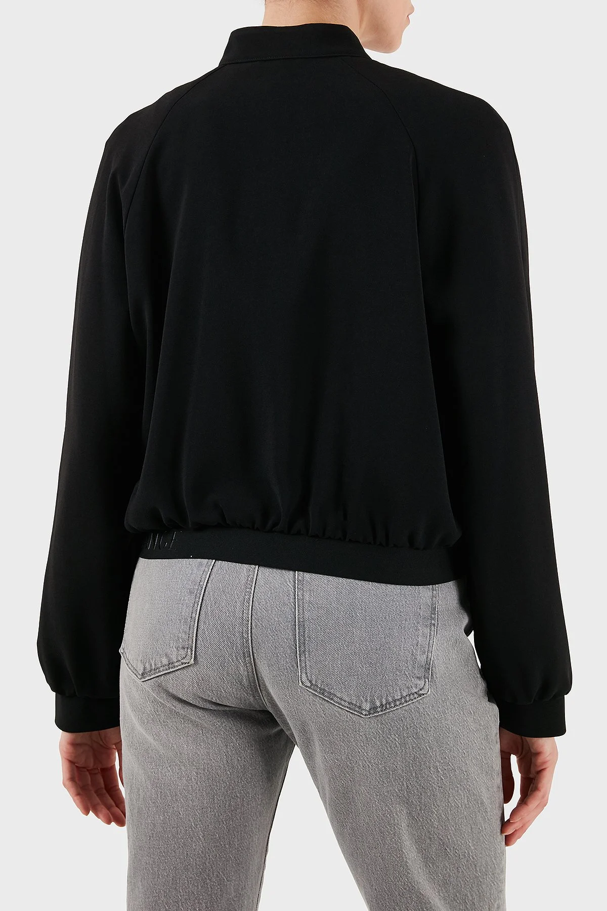 Armani Exchange Regular Fit Kolej Yaka Logo Detaylı Bomber Bayan Ceket XW001029 AF10872 UC001 SİYAH - 3