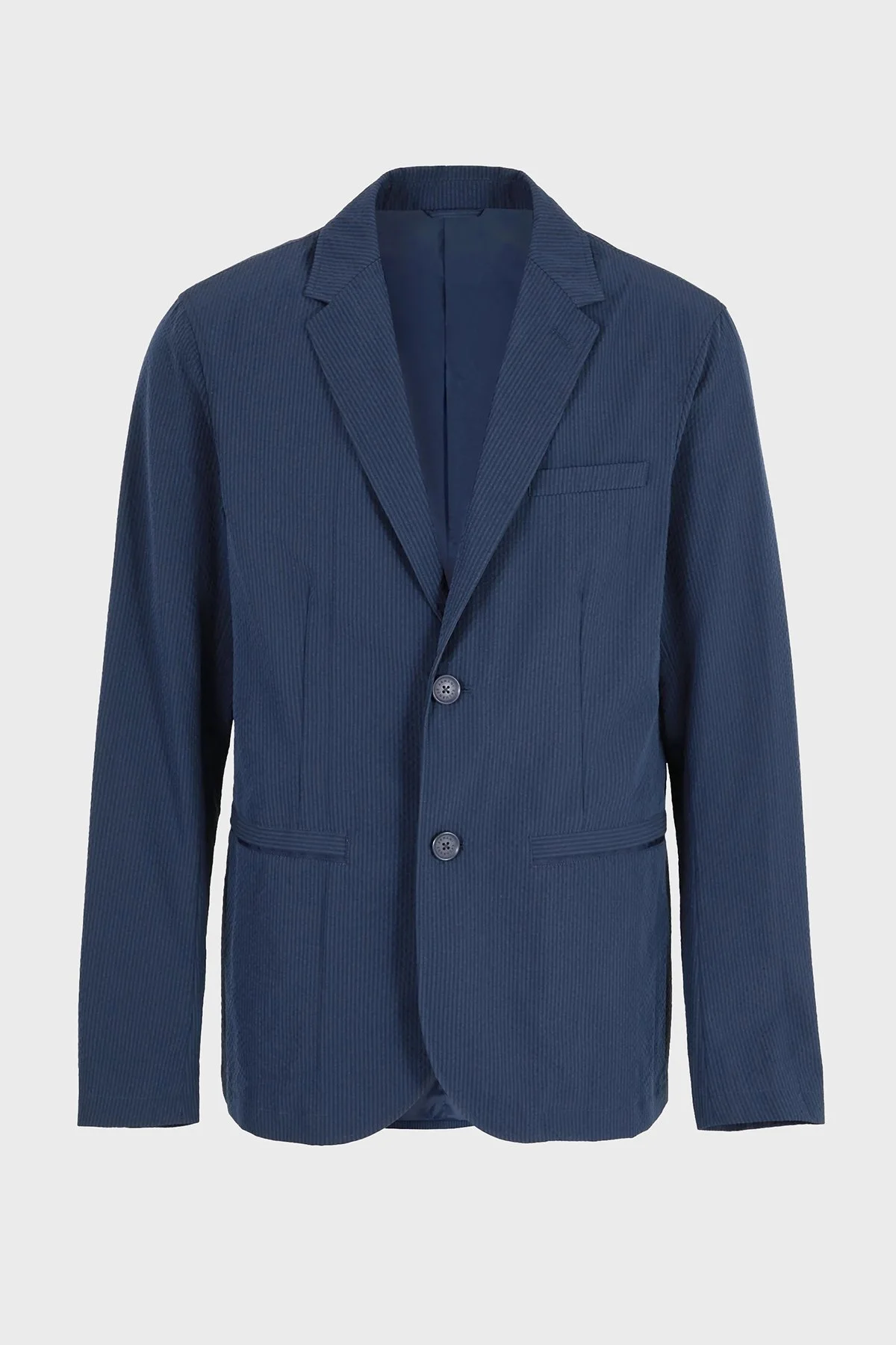 Armani Exchange Tamamı Astarlı Gofre Kumaştan Regular Fit Blazer Erkek Ceket 3DZG23 ZN1AZ 15BA LACİVERT - 10