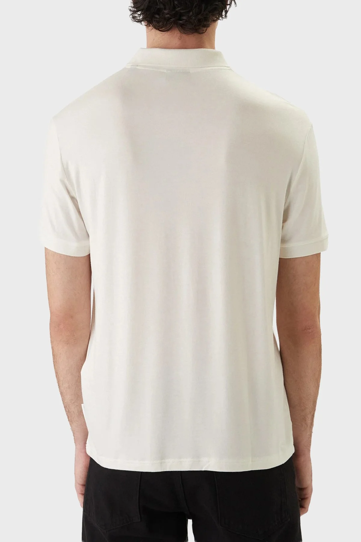 Armani Exchange Regular Fit Logolu Fermuarlı Erkek Polo XM002372 AF21936 U0009 BEYAZ - 3