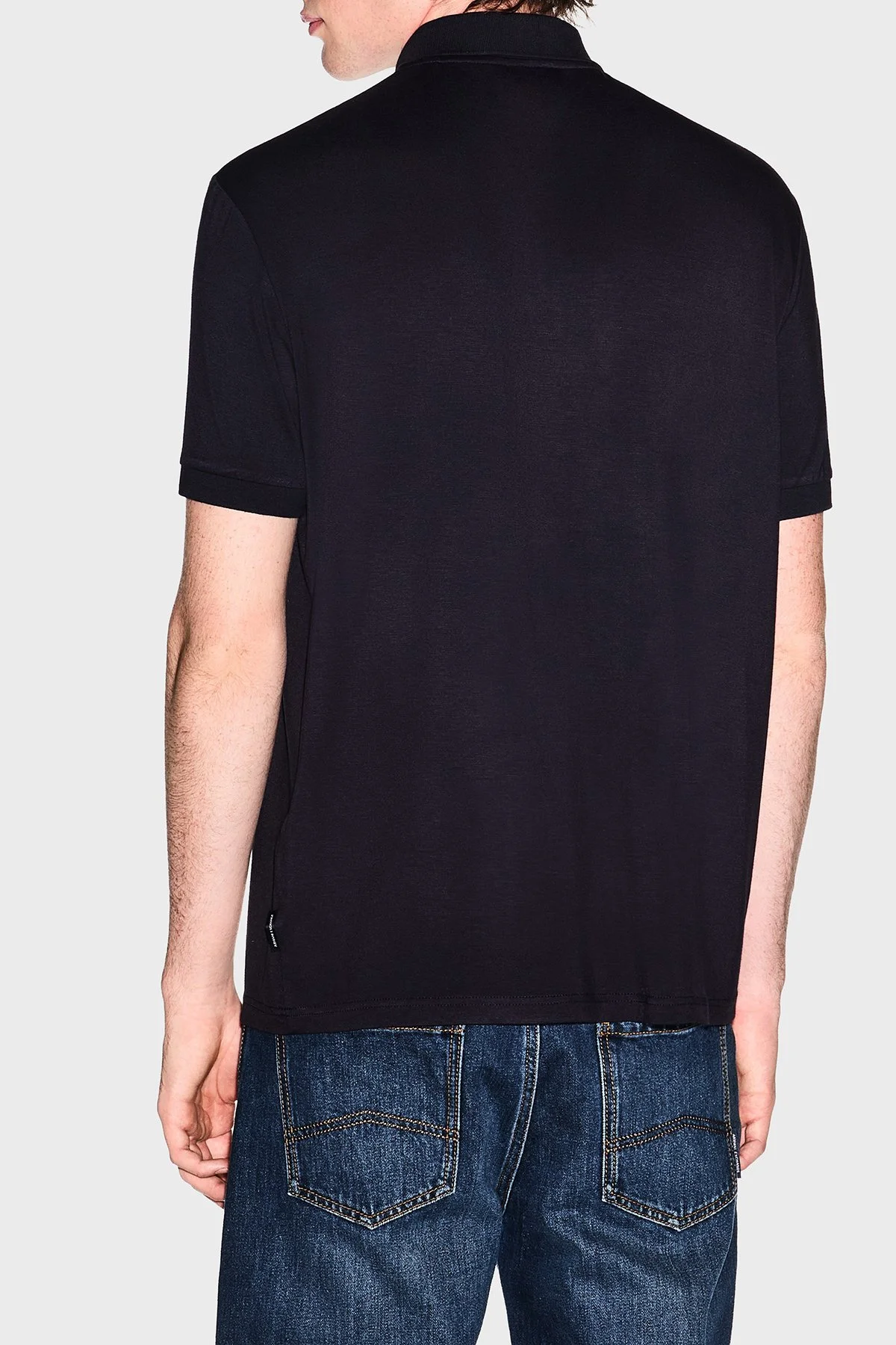 Armani Exchange Regular Fit Logolu Fermuarlı Erkek Polo XM002372 AF21936 UB101 LACİVERT - 3