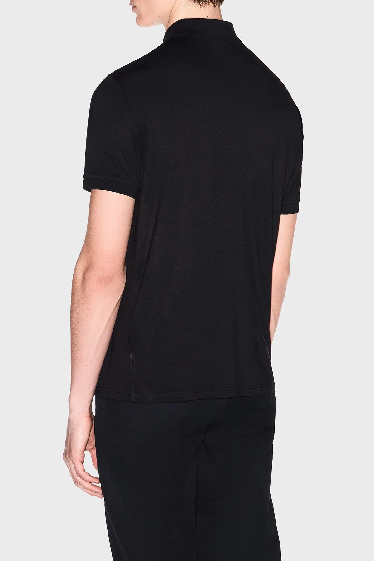 Armani Exchange Regular Fit Logolu Fermuarlı Erkek Polo XM002372 AF21936 UC001 SİYAH - 3