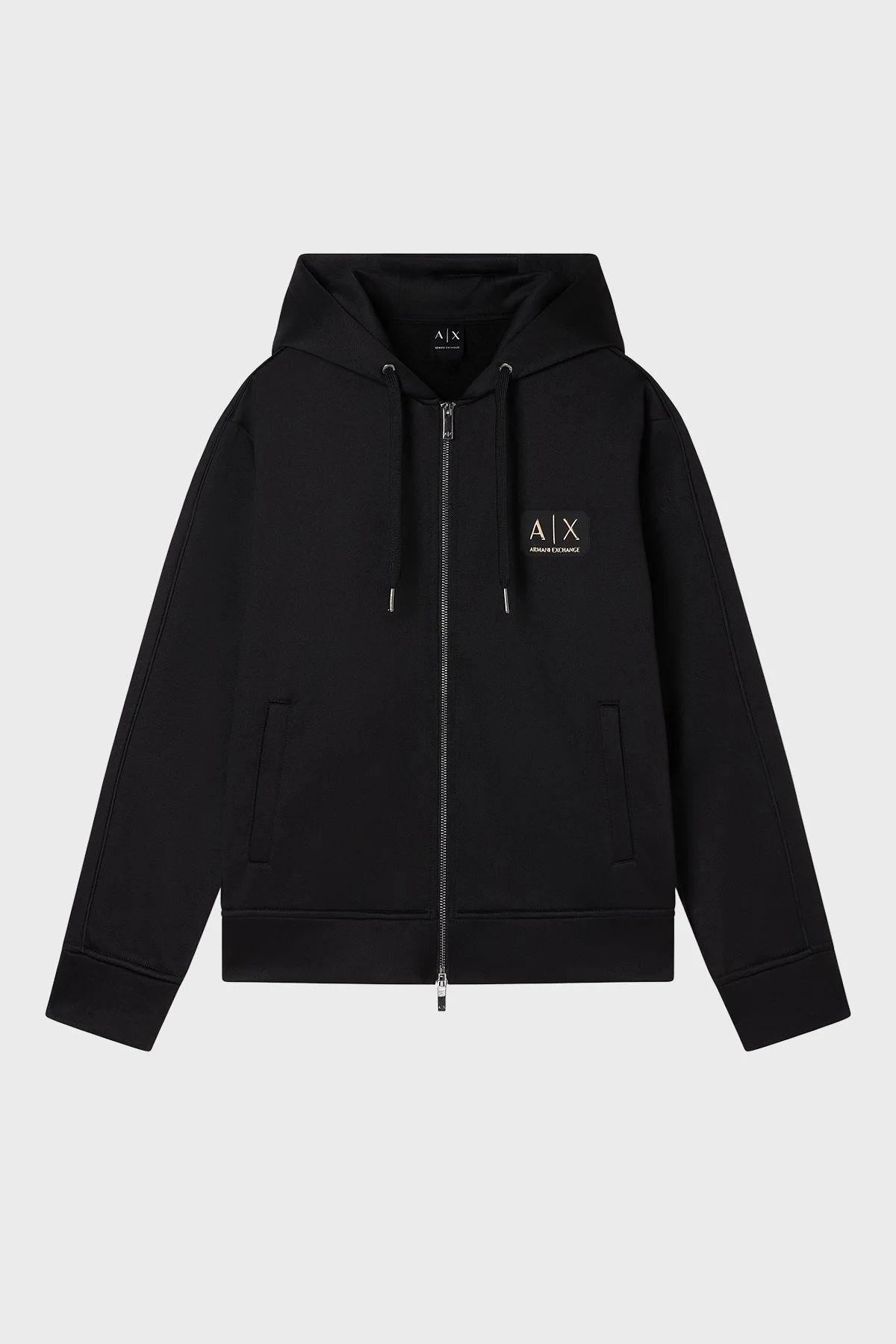 Armani Exchange Regular Fit Logolu Kapüşon Yaka Fermuarlı Erkek Sweat XM001770 AF19936 UC001 SİYAH - 6
