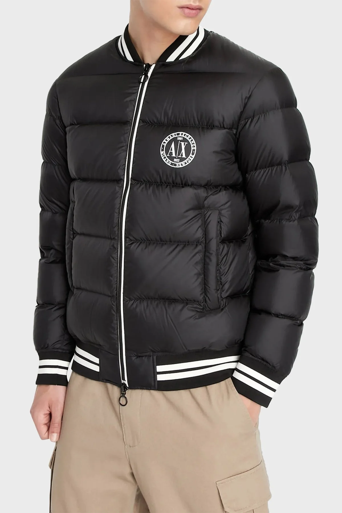 Armani Exchange Regular Fit Ördek Tüyü Dolgulu Şişme Erkek Mont 6LZBL8 ZNWRZ 1200 SİYAH - 1