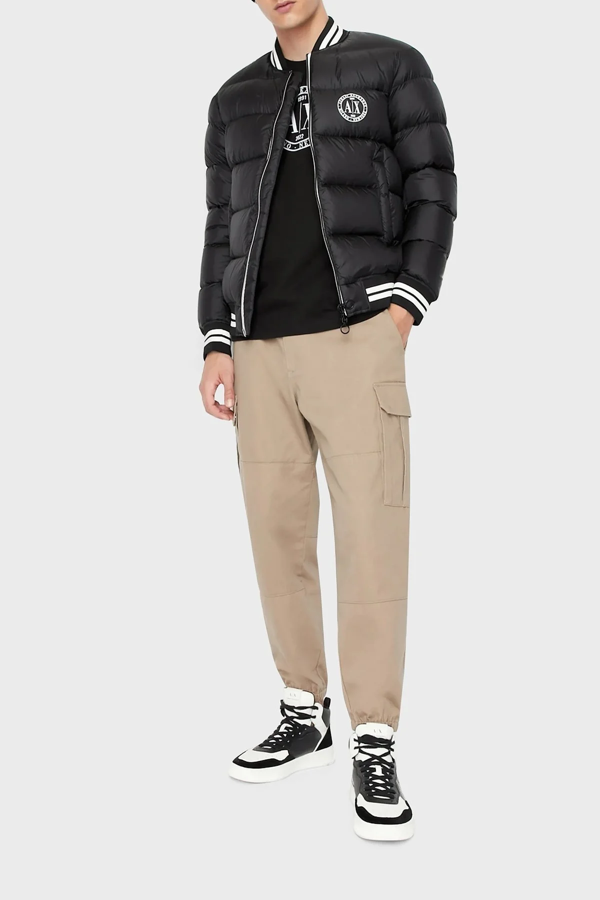 Armani Exchange Regular Fit Ördek Tüyü Dolgulu Şişme Erkek Mont 6LZBL8 ZNWRZ 1200 SİYAH - 3