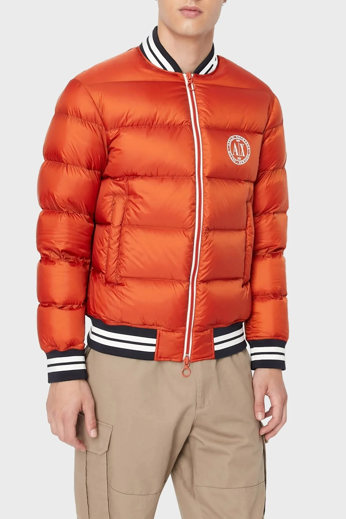 Armani Exchange Regular Fit Ördek Tüyü Dolgulu Şişme Erkek Mont 6LZBL8 ZNWRZ 1498 KİREMİT - 1