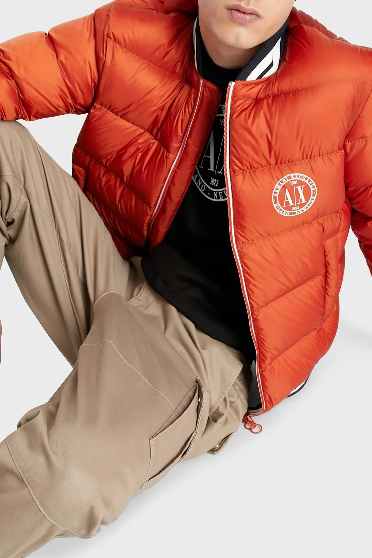 Armani Exchange Regular Fit Ördek Tüyü Dolgulu Şişme Erkek Mont 6LZBL8 ZNWRZ 1498 KİREMİT - 3