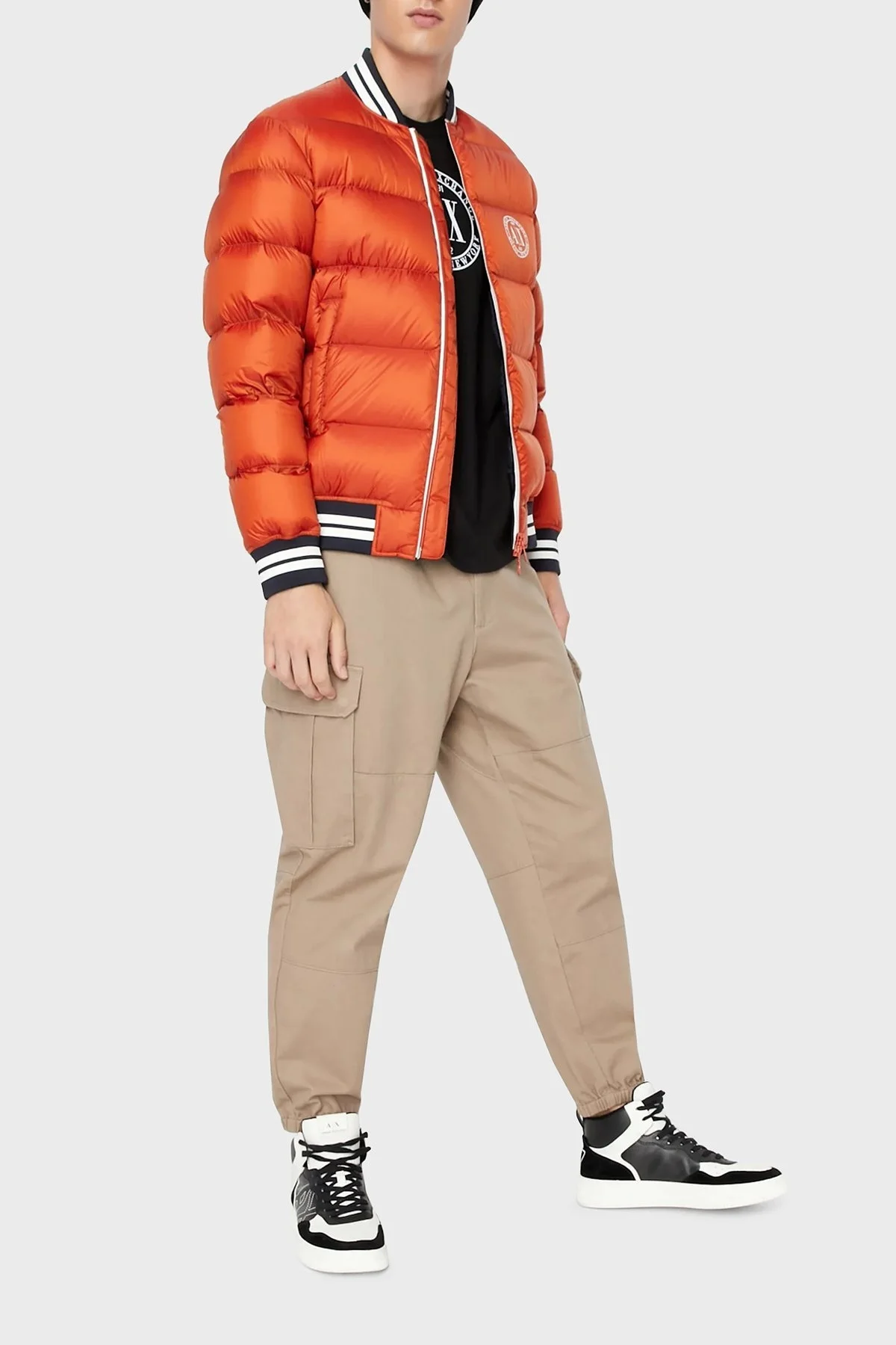 Armani Exchange Regular Fit Ördek Tüyü Dolgulu Şişme Erkek Mont 6LZBL8 ZNWRZ 1498 KİREMİT - 4