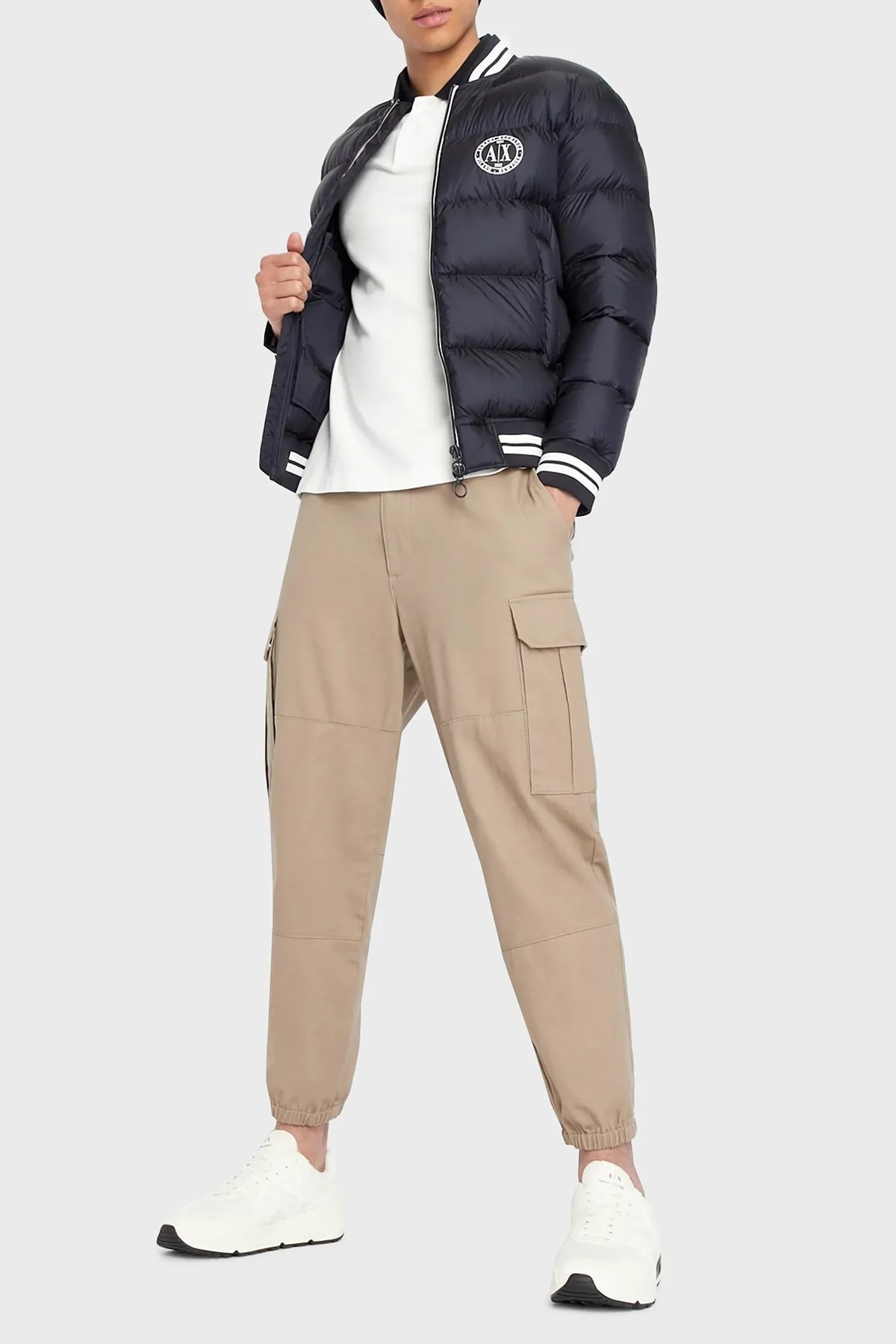 Armani Exchange Regular Fit Ördek Tüyü Dolgulu Şişme Erkek Mont 6LZBL8 ZNWRZ 1583 LACİVERT - 2