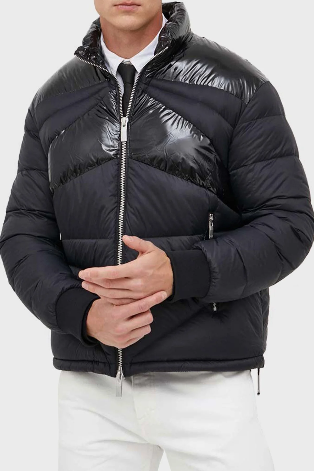 Armani Exchange Regular Fit Ördek Tüyü Dolgulu Şişme Erkek Mont 6RZBL4 ZN2RZ 1200 SİYAH - 1