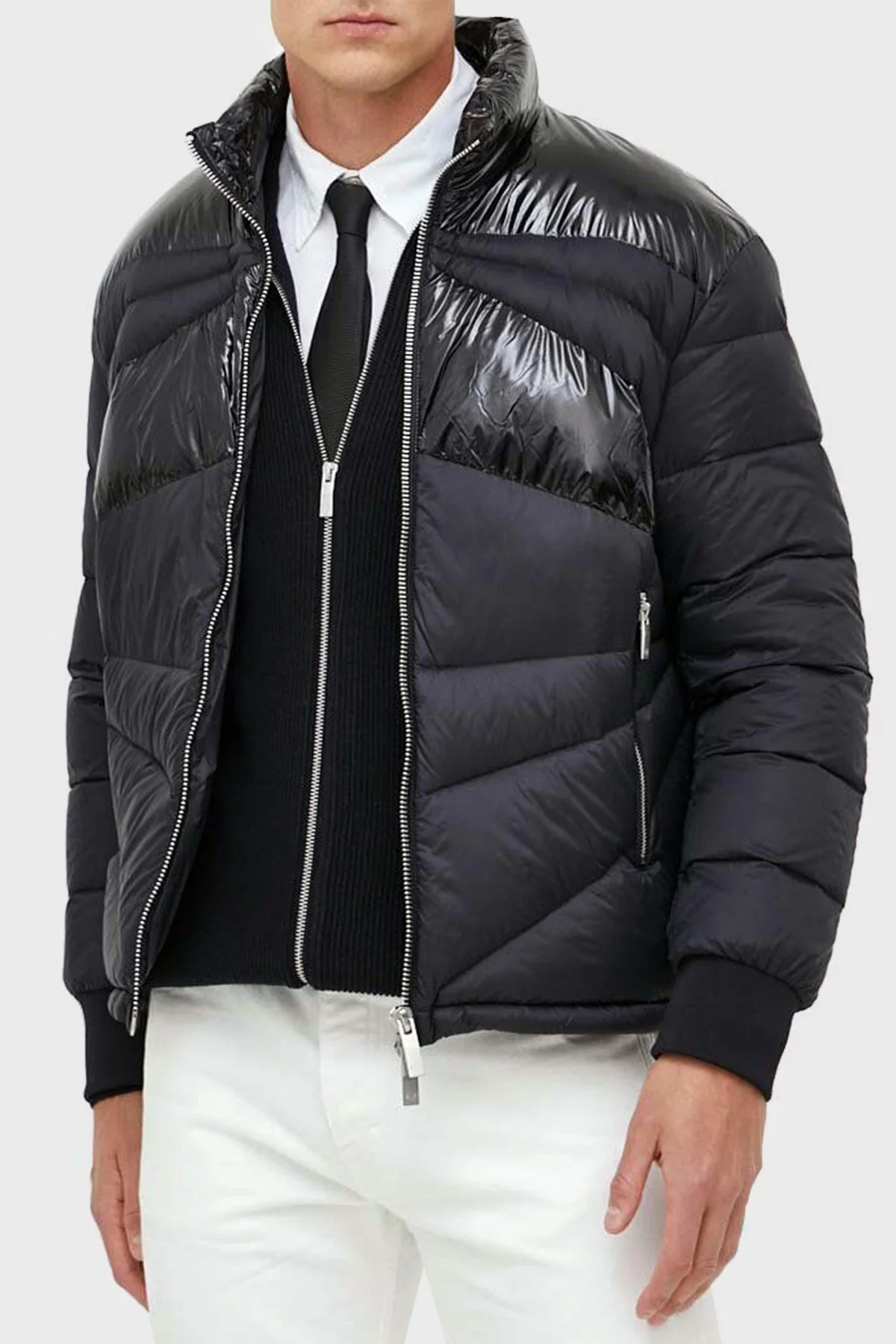 Armani Exchange Regular Fit Ördek Tüyü Dolgulu Şişme Erkek Mont 6RZBL4 ZN2RZ 1200 SİYAH - 2
