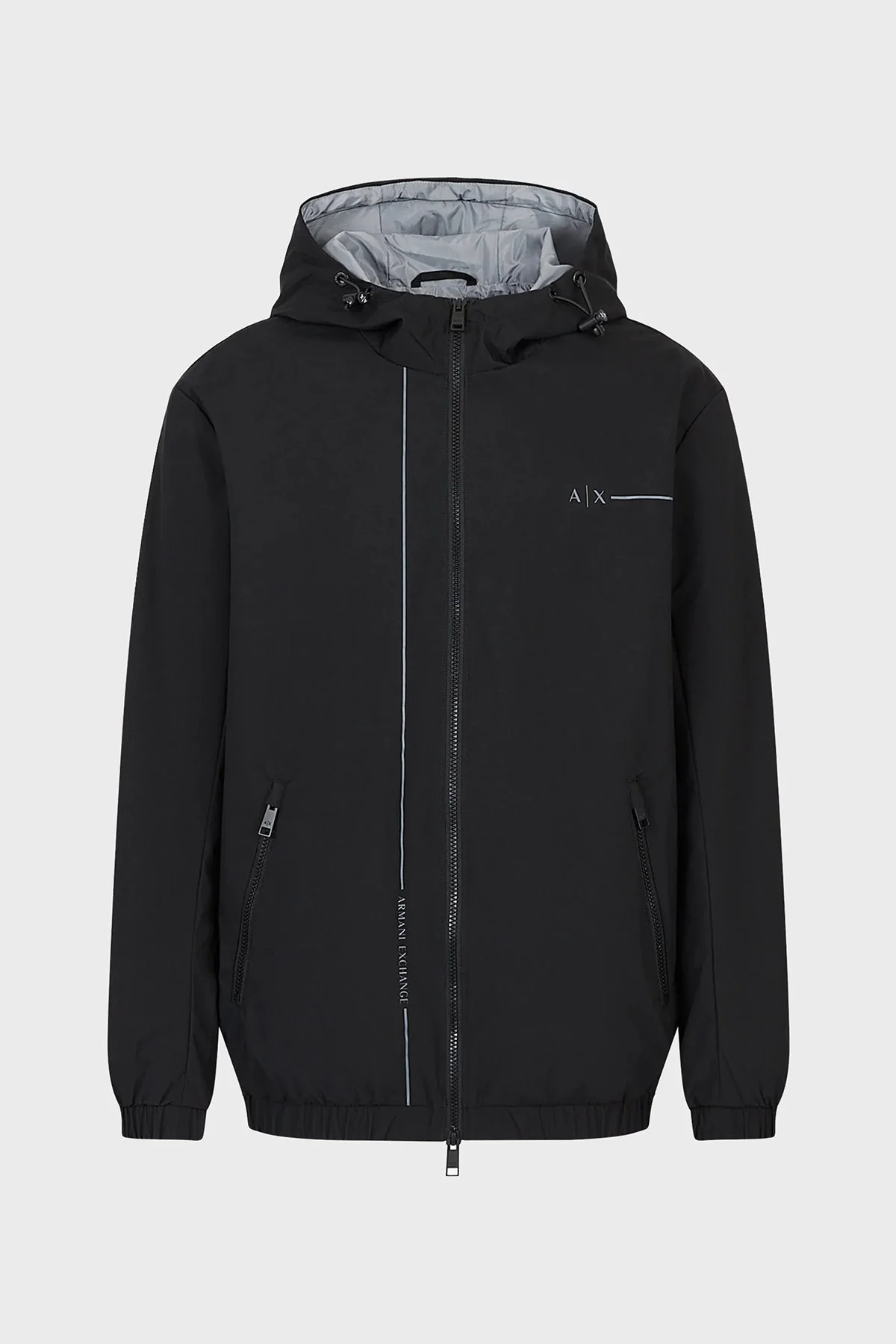 Armani Exchange Regular Fit Reflektörlü Kapüşonlu Erkek Mont 3RZB01 ZNB7Z 52AF SİYAH - 4