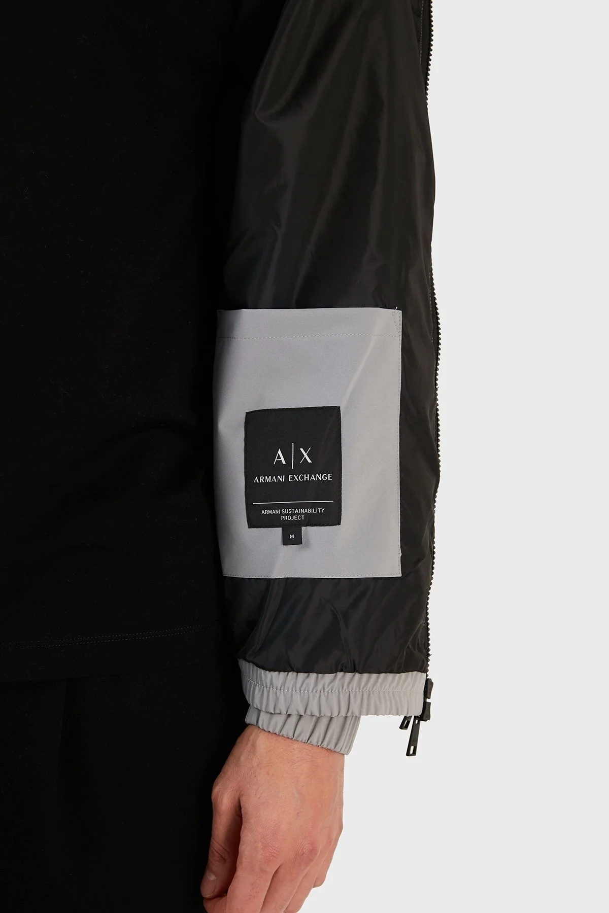 Armani Exchange Regular Fit Reflektörlü Kapüşonlu Erkek Mont 3RZB01 ZNB7Z 6911 GRİ - 6