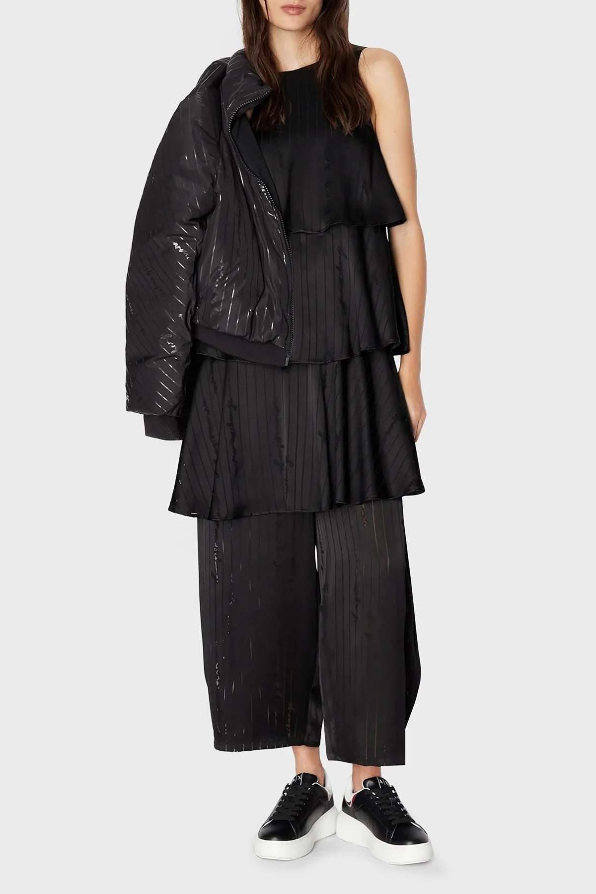 Armani Exchange Regular Fit Dik Yaka Bomber Şişme Bayan Mont 6RYB06 YN1MZ 02EL SİYAH - 3