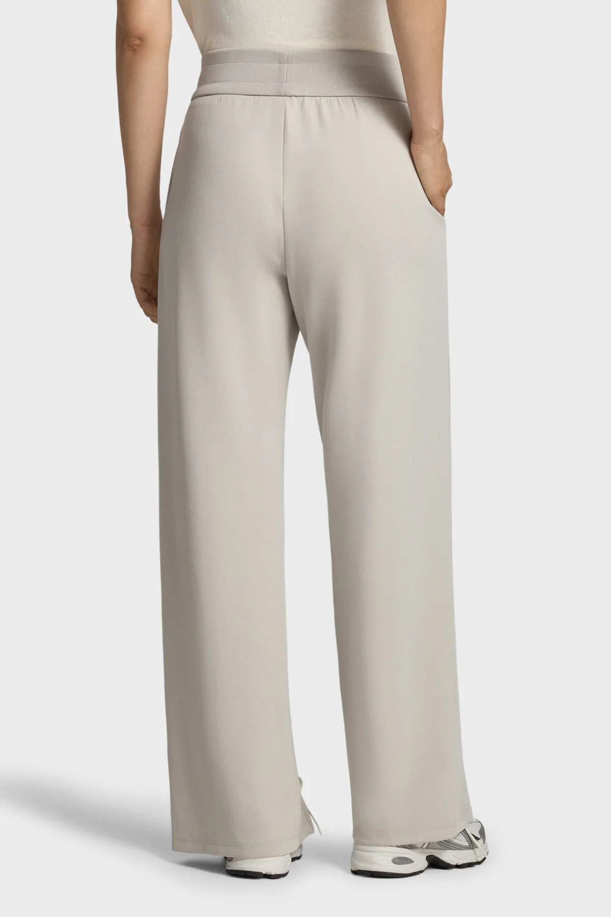 Armani Exchange Regular Fit Yüksek Bel Geniş Paça Kadın Pantolon XW002759 AF24068 U1039 Ekru - 3