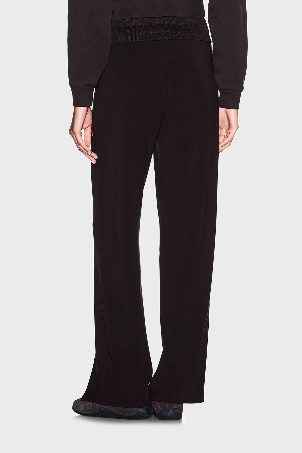Armani Exchange Regular Fit Yüksel Bel Geniş Paça Kadın Pantolon XW002759 AF24068 U6032 Kahve - 3