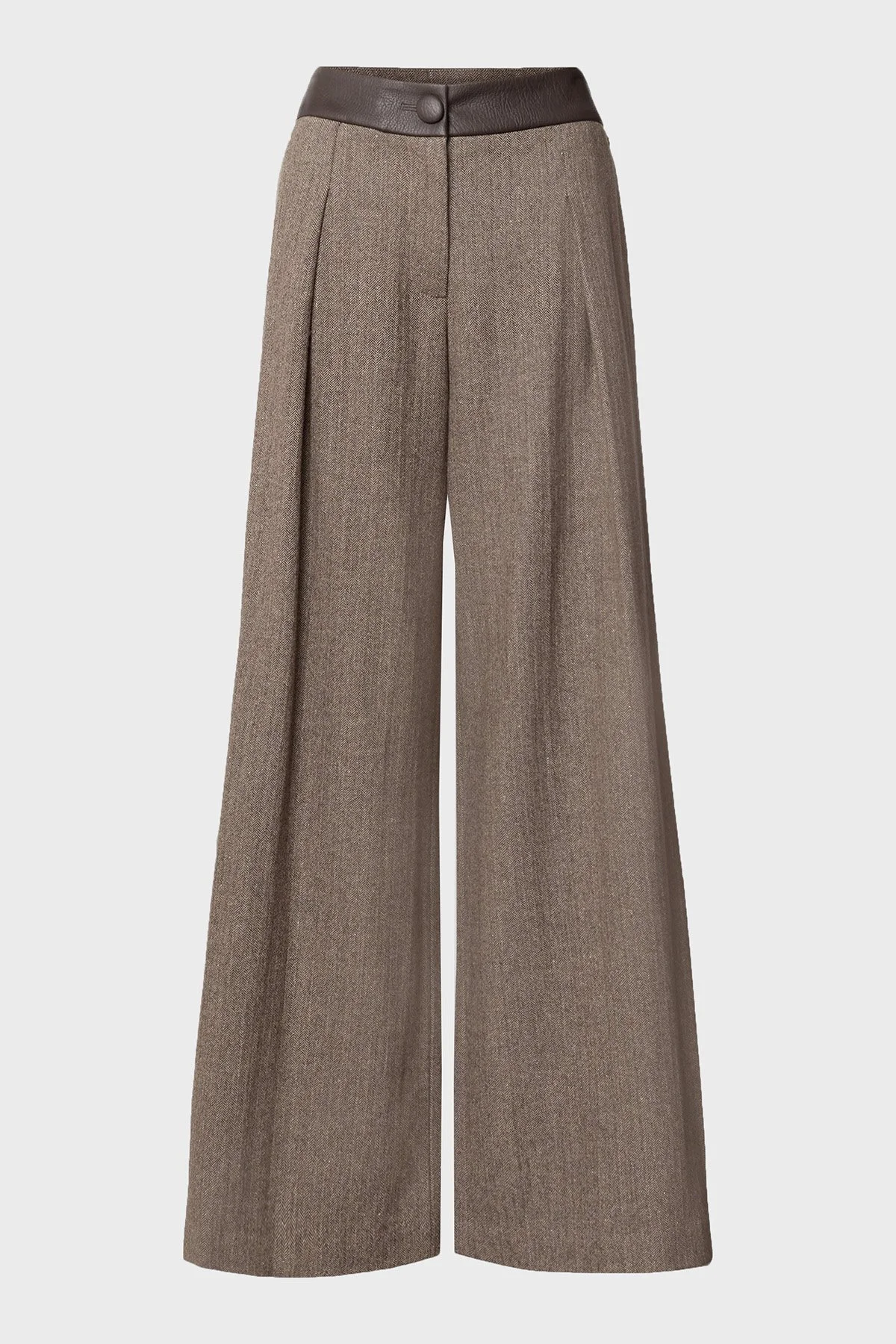 Armani Exchange Relaxed Fit Balıksırtı Desenli Kadın Pantolon XW002479 AF26078 F6044 Kahve - 5