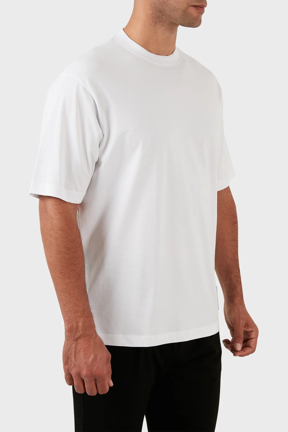 Armani Exchange Relaxed Fit Bisiklet Yaka % 100 Pamuk Erkek T Shirt 6LZMAZ ZJFCZ 1100 BEYAZ - 4