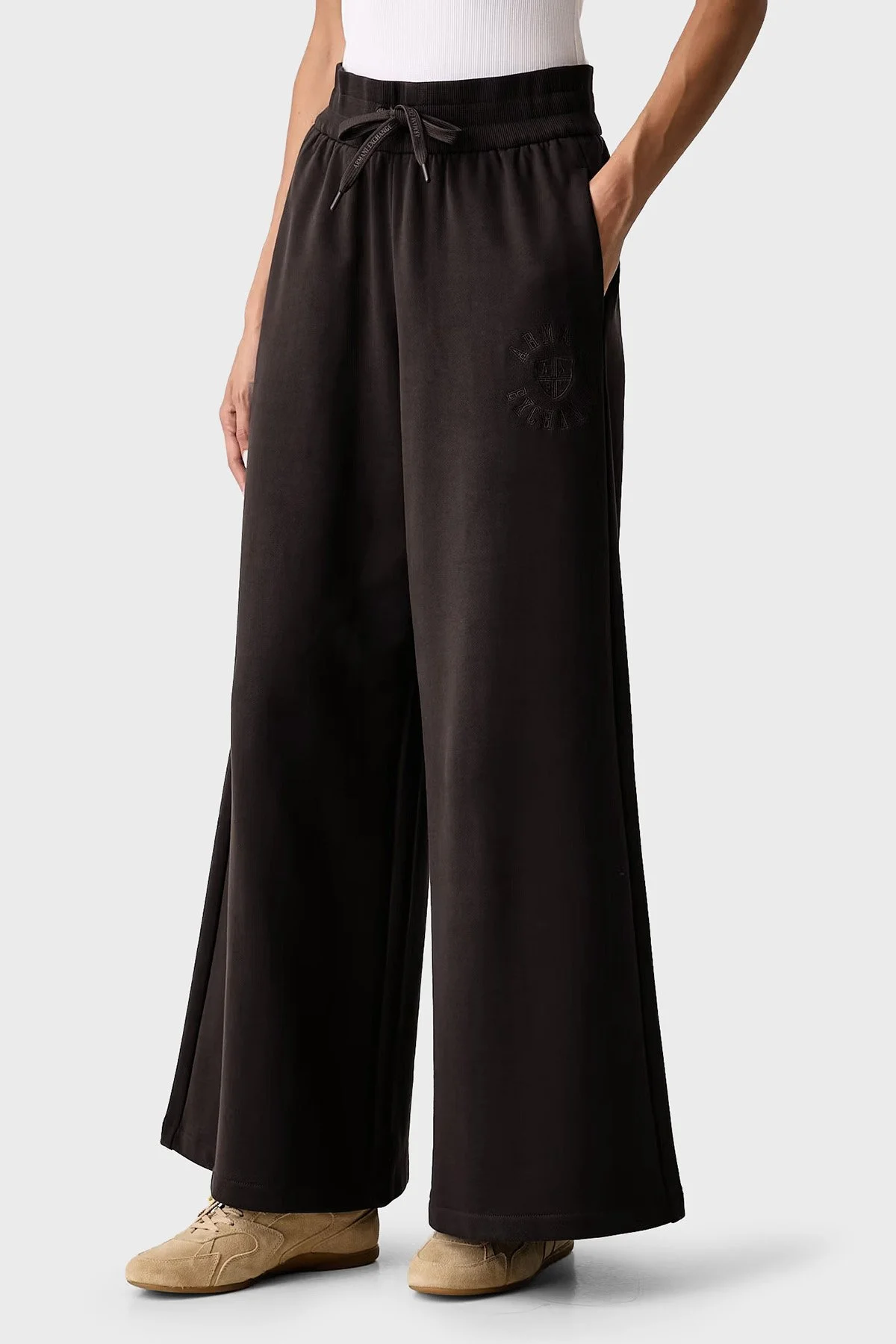 Armani Exchange Relaxed Fit Geniş Paça Kadın Pantolon XW002663 AF25527 U6032 Kahve - 3