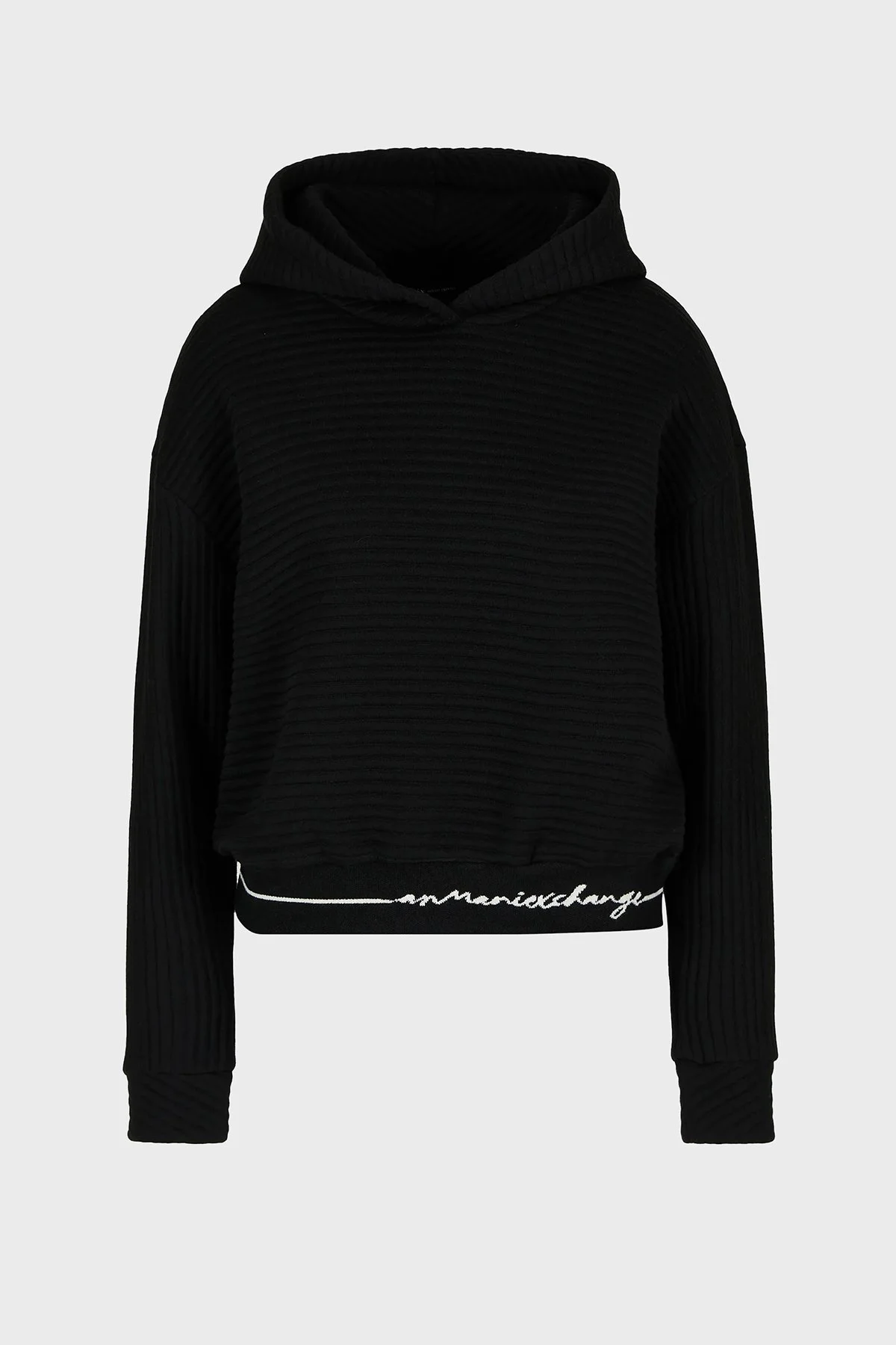 Armani Exchange Relaxed Fit Kapüşonlu Bayan Sweat 6RYM77 YJDXZ 1200 SİYAH - 5