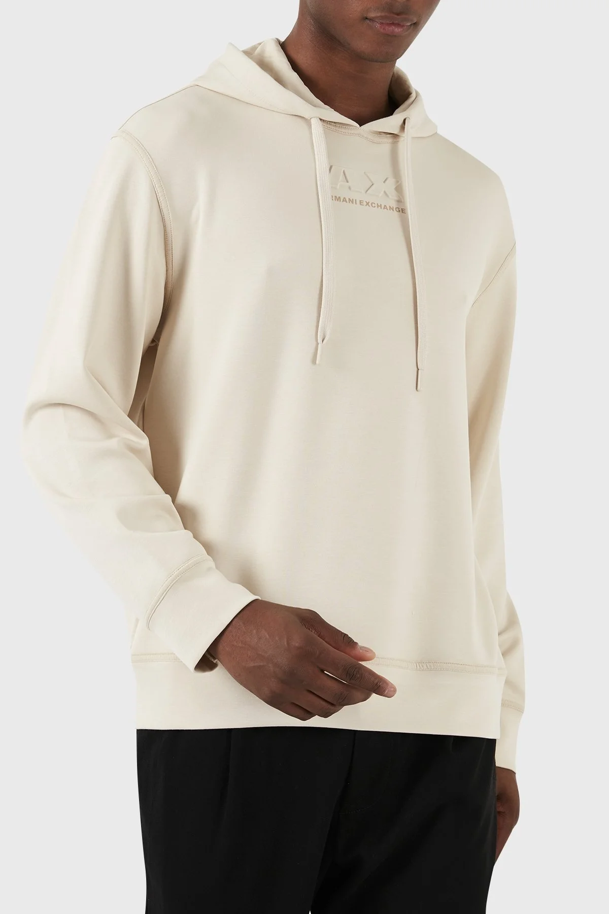Armani Exchange Relaxed Fit Kapüşonlu Erkek Sweat 3DZMAB ZJUBZ 1792 BEJ - 11
