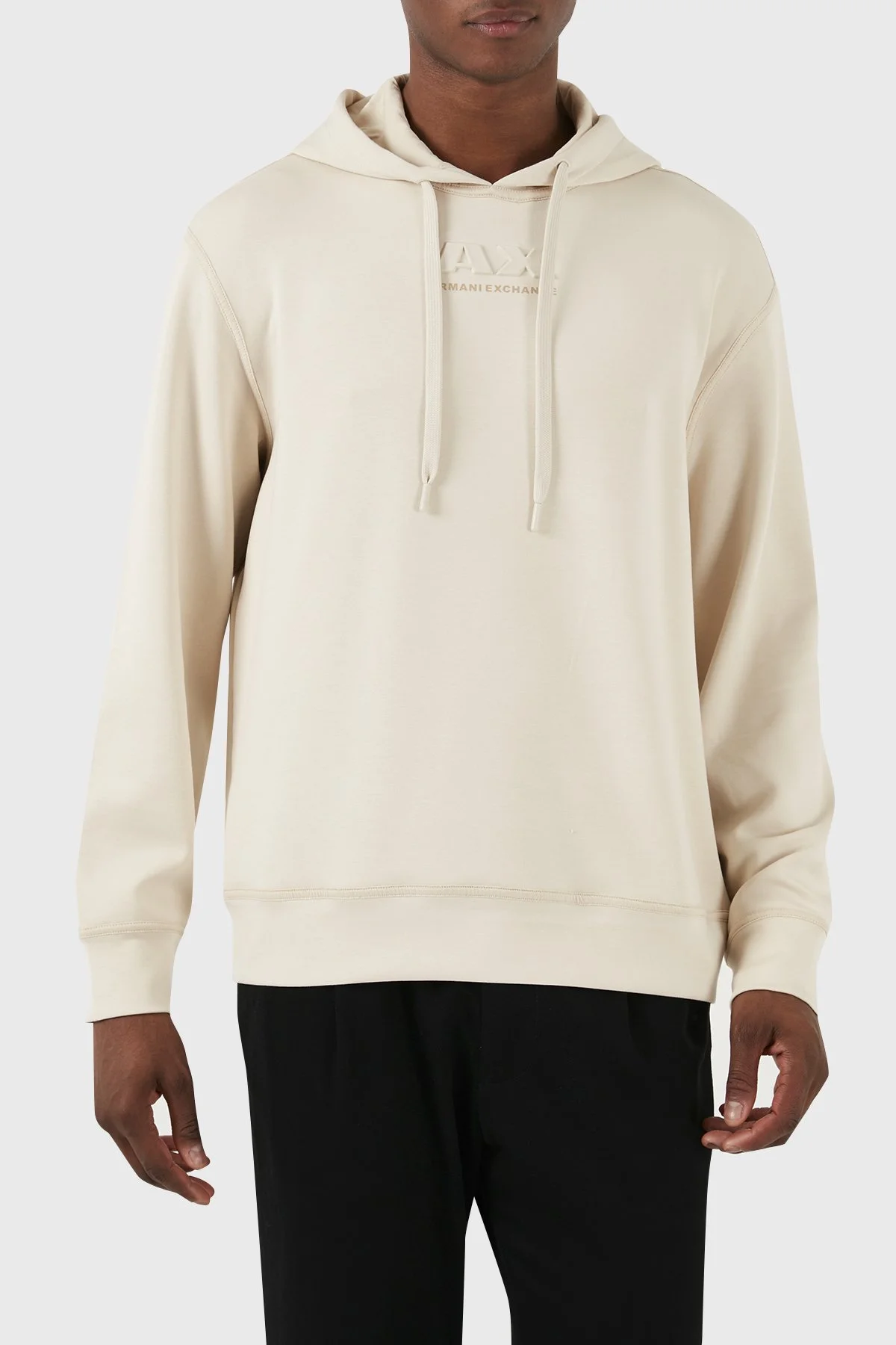 Armani Exchange Relaxed Fit Kapüşonlu Erkek Sweat 3DZMAB ZJUBZ 1792 BEJ - 1