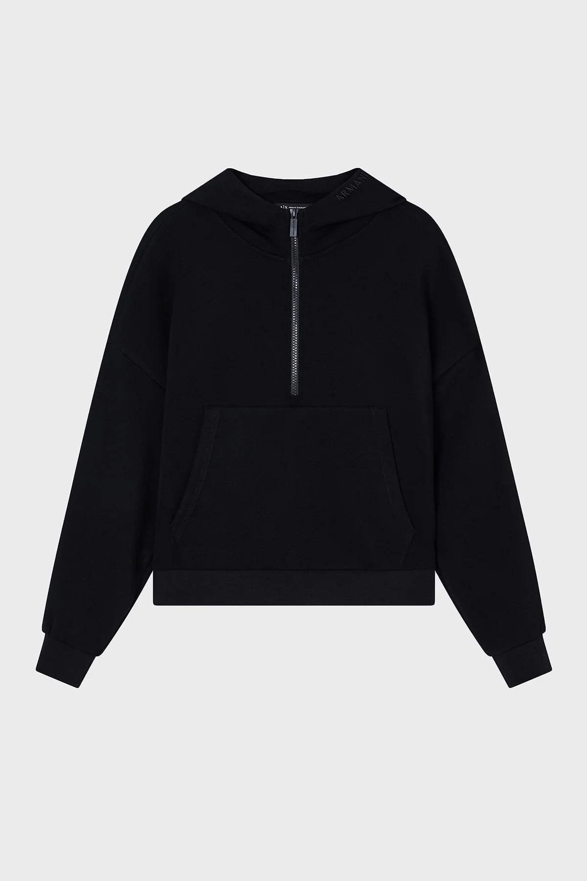 Armani Exchange Relaxed Fit Kapüşonlu Yaka Kanguru Cepli Bayan Sweat XW000980 AF16111 UC001 SİYAH - 5