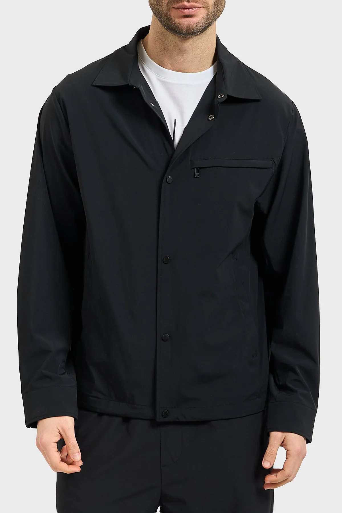 Armani Exchange Relaxed Fit Klasik Yaka Düğmeli Erkek Ceket XM002818 AF22572 UC001 SİYAH - 1