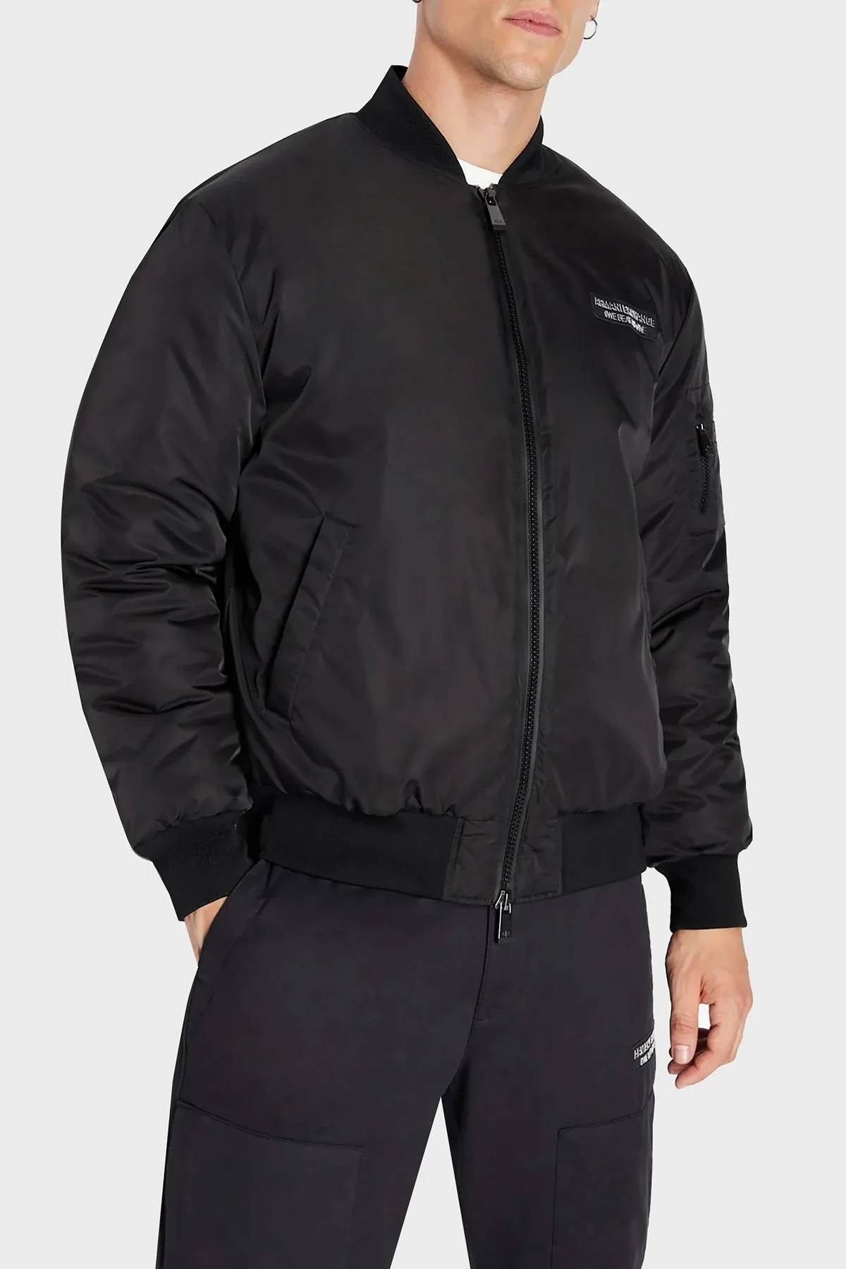 Armani Exchange Relaxed Fit Kolej Yaka Bomber Erkek Ceket 6RZB12 ZNJ7Z 1200 SİYAH - 1