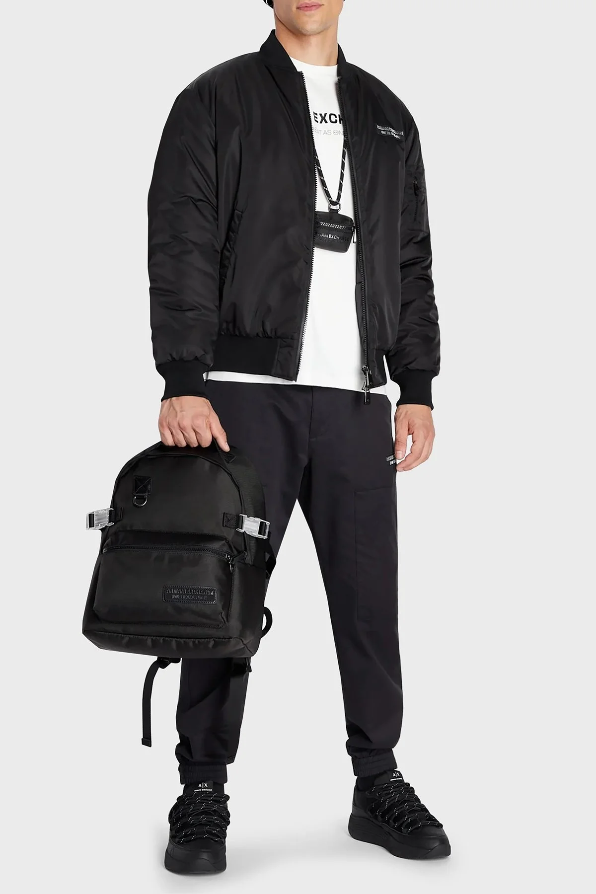 Armani Exchange Relaxed Fit Kolej Yaka Bomber Erkek Ceket 6RZB12 ZNJ7Z 1200 SİYAH - 3