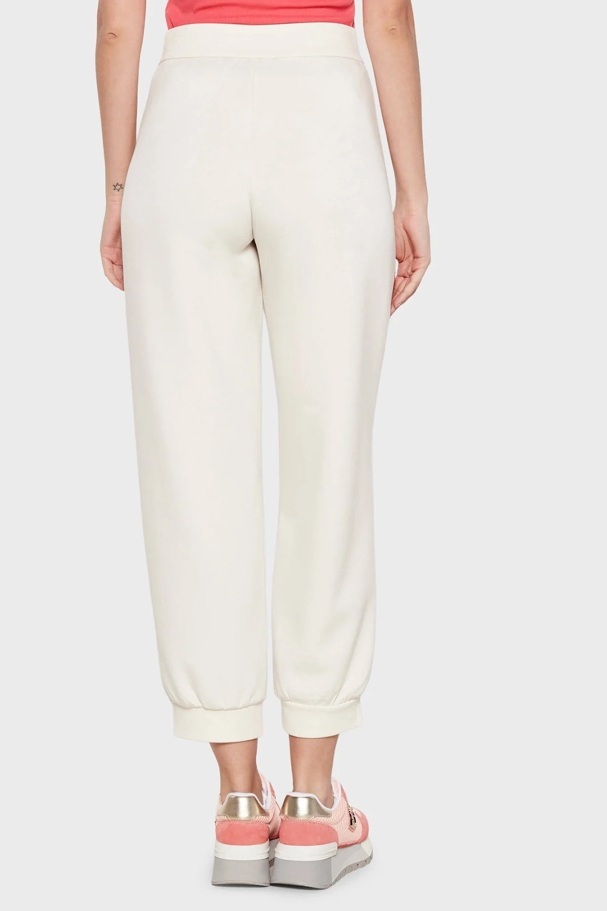 Armani Exchange Relaxed Fit Lastikli Paça Logolu Jogger Bayan Pantolon XW001011 AF16111 U1003 EKRU - 3