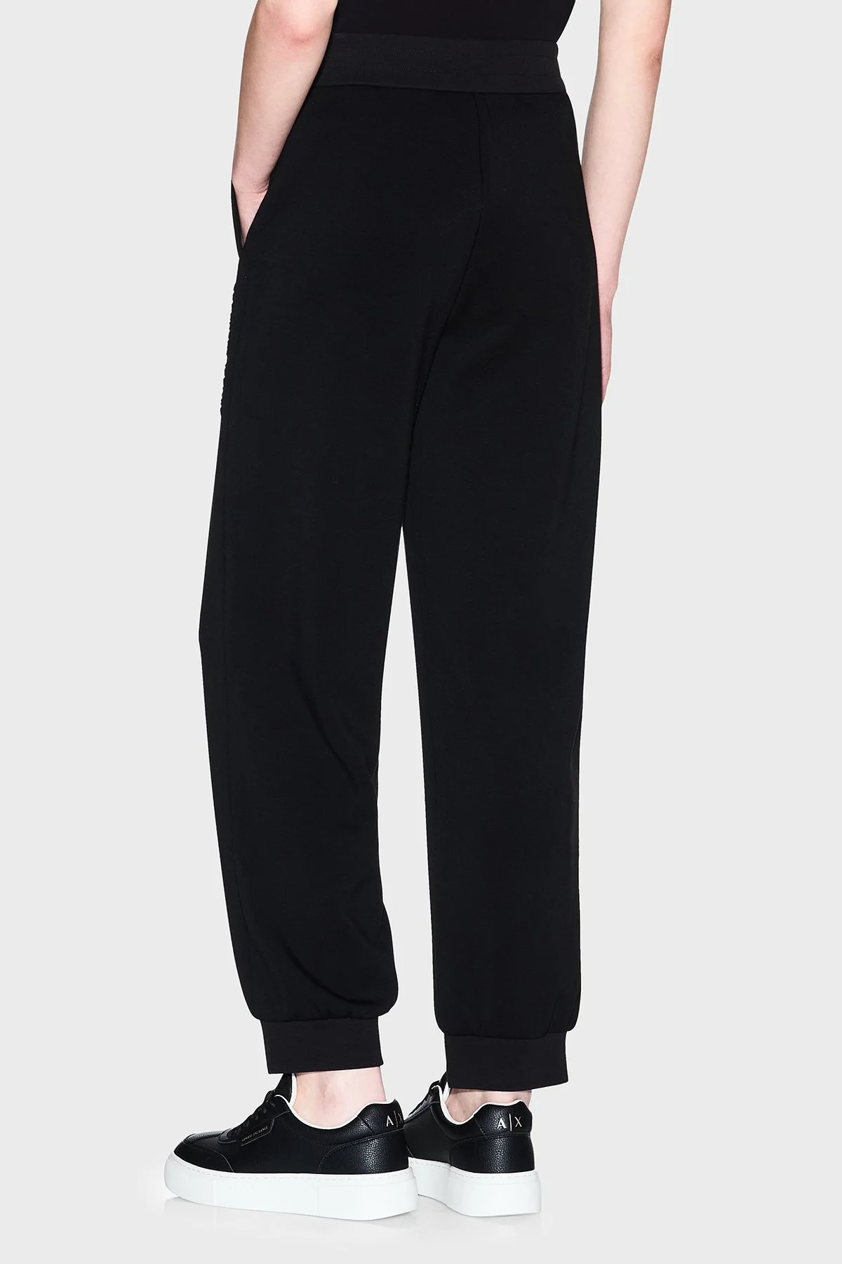 Armani Exchange Relaxed Fit Lastikli Paça Logolu Jogger Bayan Pantolon XW001011 AF16111 UC001 SİYAH - 3